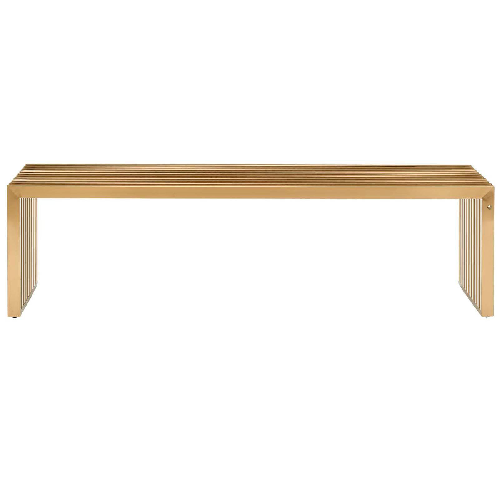 Display Item - Mid Century Stainless Bench Psh-48-G-Nakheel -  DISPLAY ITEM - ebarza Furniture UAE | Shop Modern Furniture in Abu Dhabi & Dubai - مفروشات ايبازرا في الامارات | تسوق اثاث عصري وديكورات مميزة في دبي وابوظبي