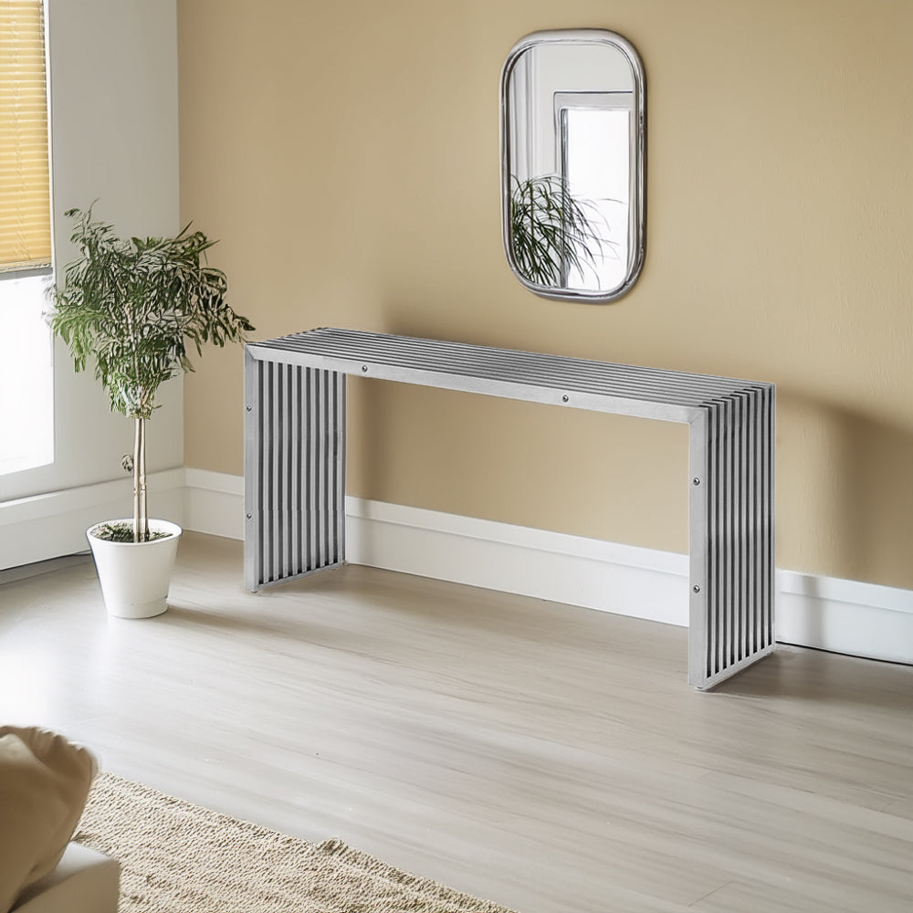 Mid Century Stainless Console Psh-48-C-Con - Consoles - ebarza Furniture UAE | Shop Modern Furniture in Abu Dhabi & Dubai - مفروشات ايبازرا في الامارات | تسوق اثاث عصري وديكورات مميزة في دبي وابوظبي