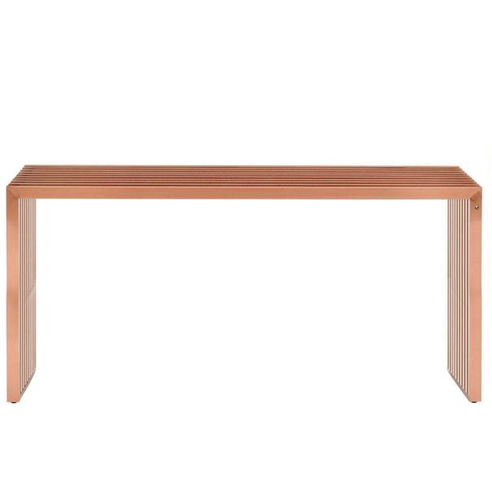 Mid Century Stainless Console Psh-48-Rg-Con - Consoles - ebarza Furniture UAE | Shop Modern Furniture in Abu Dhabi & Dubai - مفروشات ايبازرا في الامارات | تسوق اثاث عصري وديكورات مميزة في دبي وابوظبي