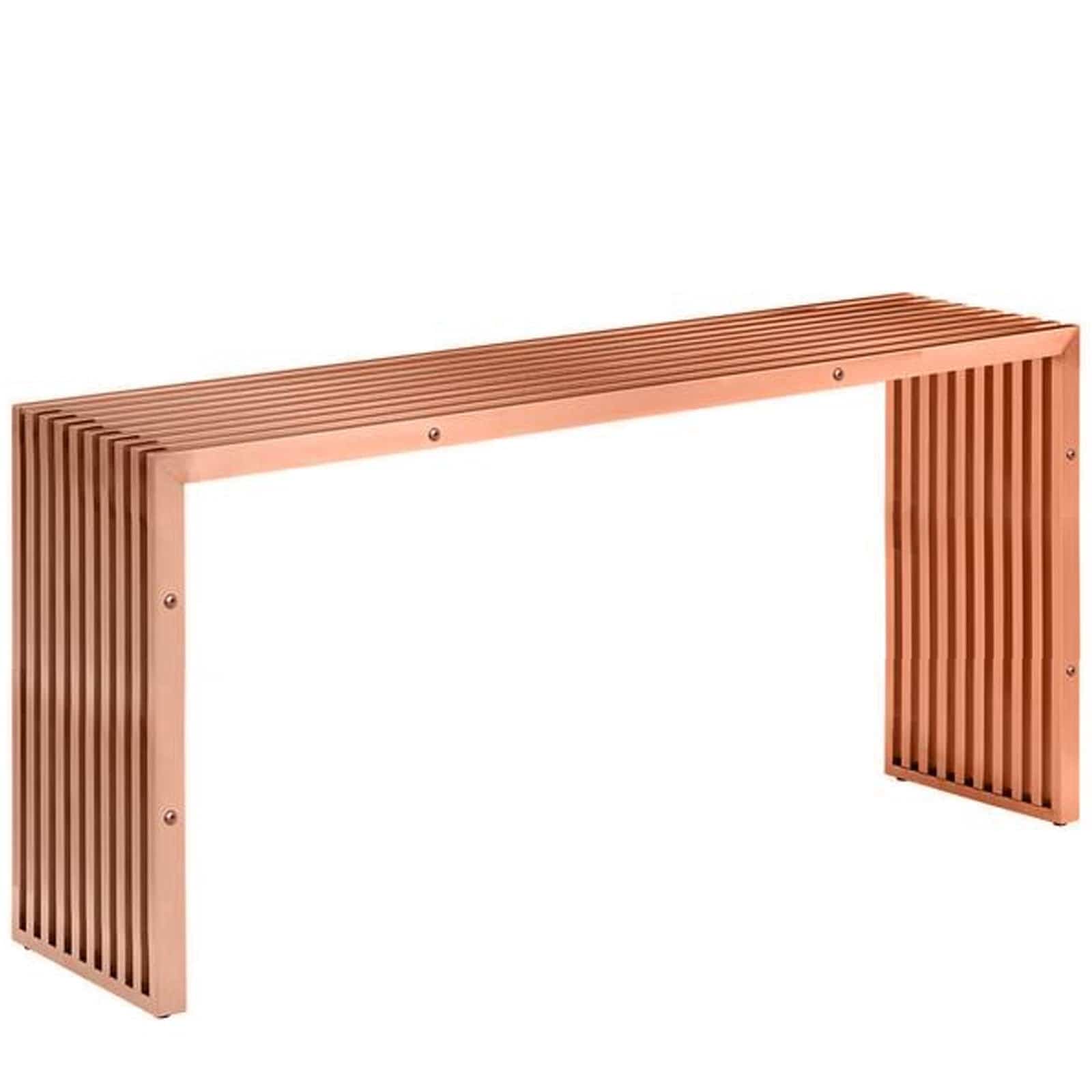 Mid Century Stainless Console Psh-48-Rg-Con - Consoles - ebarza Furniture UAE | Shop Modern Furniture in Abu Dhabi & Dubai - مفروشات ايبازرا في الامارات | تسوق اثاث عصري وديكورات مميزة في دبي وابوظبي