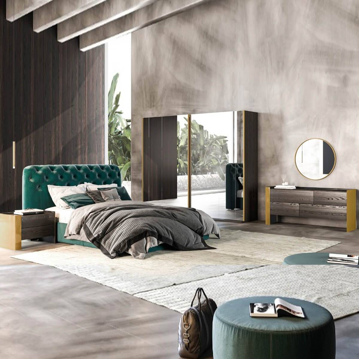 Milan Mirror With Golden Frame Milan095-Mirror -  Mirrors - ebarza Furniture UAE | Shop Modern Furniture in Abu Dhabi & Dubai - مفروشات ايبازرا في الامارات | تسوق اثاث عصري وديكورات مميزة في دبي وابوظبي