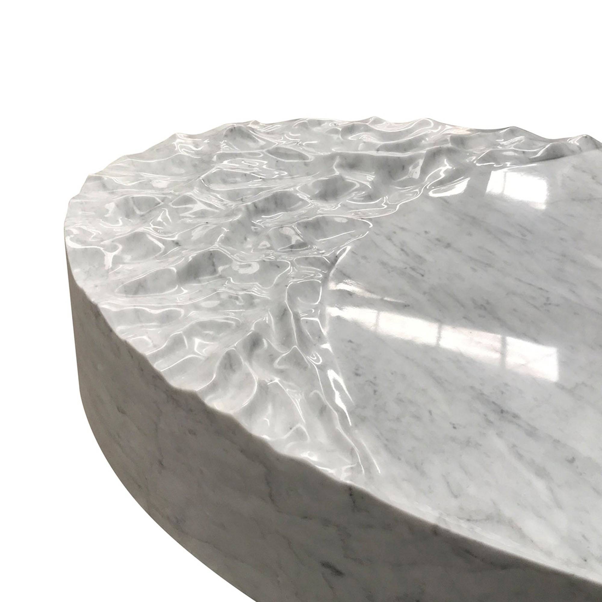 Miracle Solid Natural Marble Table 416Ct - Coffee Tables - ebarza Furniture UAE | Shop Modern Furniture in Abu Dhabi & Dubai - مفروشات ايبازرا في الامارات | تسوق اثاث عصري وديكورات مميزة في دبي وابوظبي