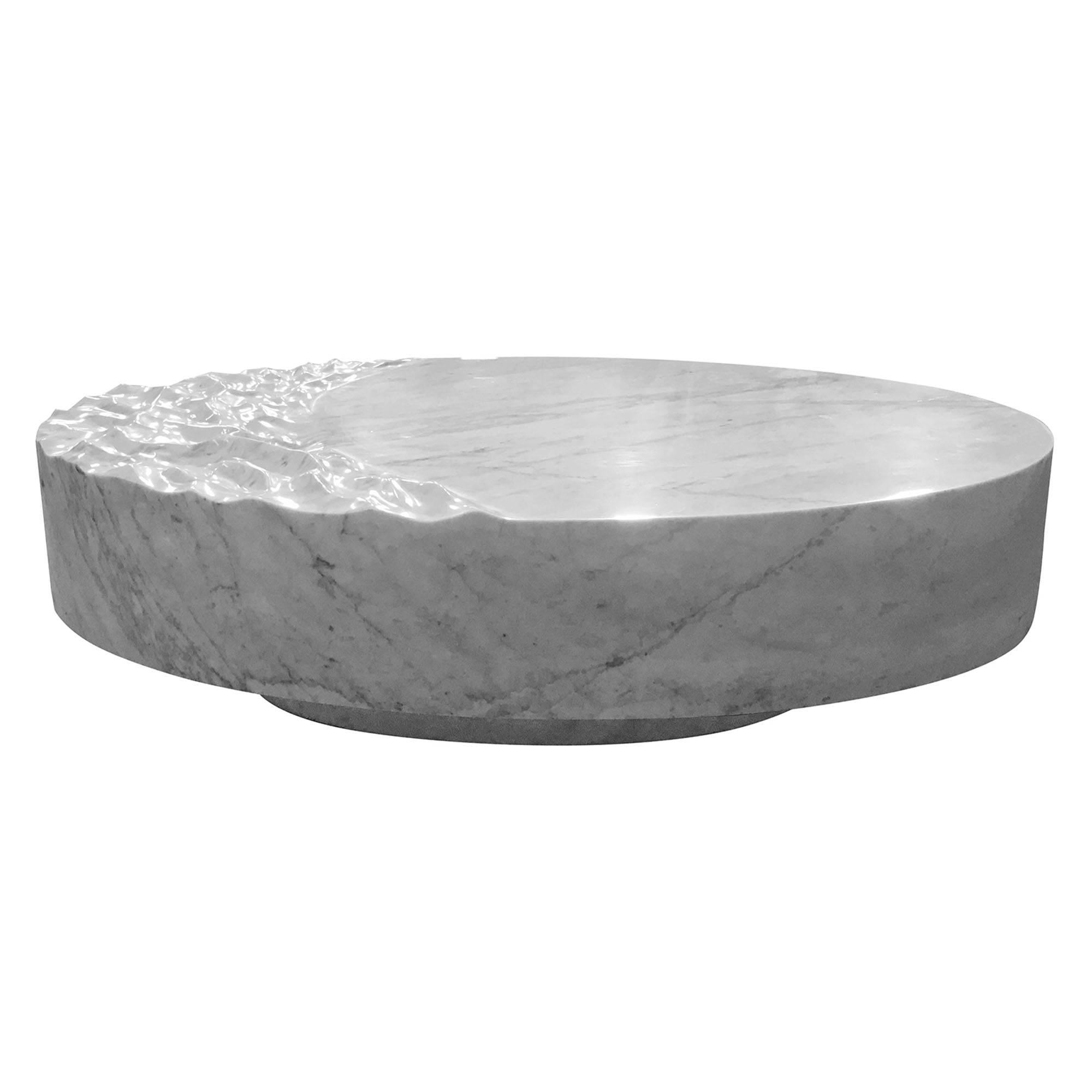 Miracle Solid Natural Marble Table 416Ct - Coffee Tables - ebarza Furniture UAE | Shop Modern Furniture in Abu Dhabi & Dubai - مفروشات ايبازرا في الامارات | تسوق اثاث عصري وديكورات مميزة في دبي وابوظبي