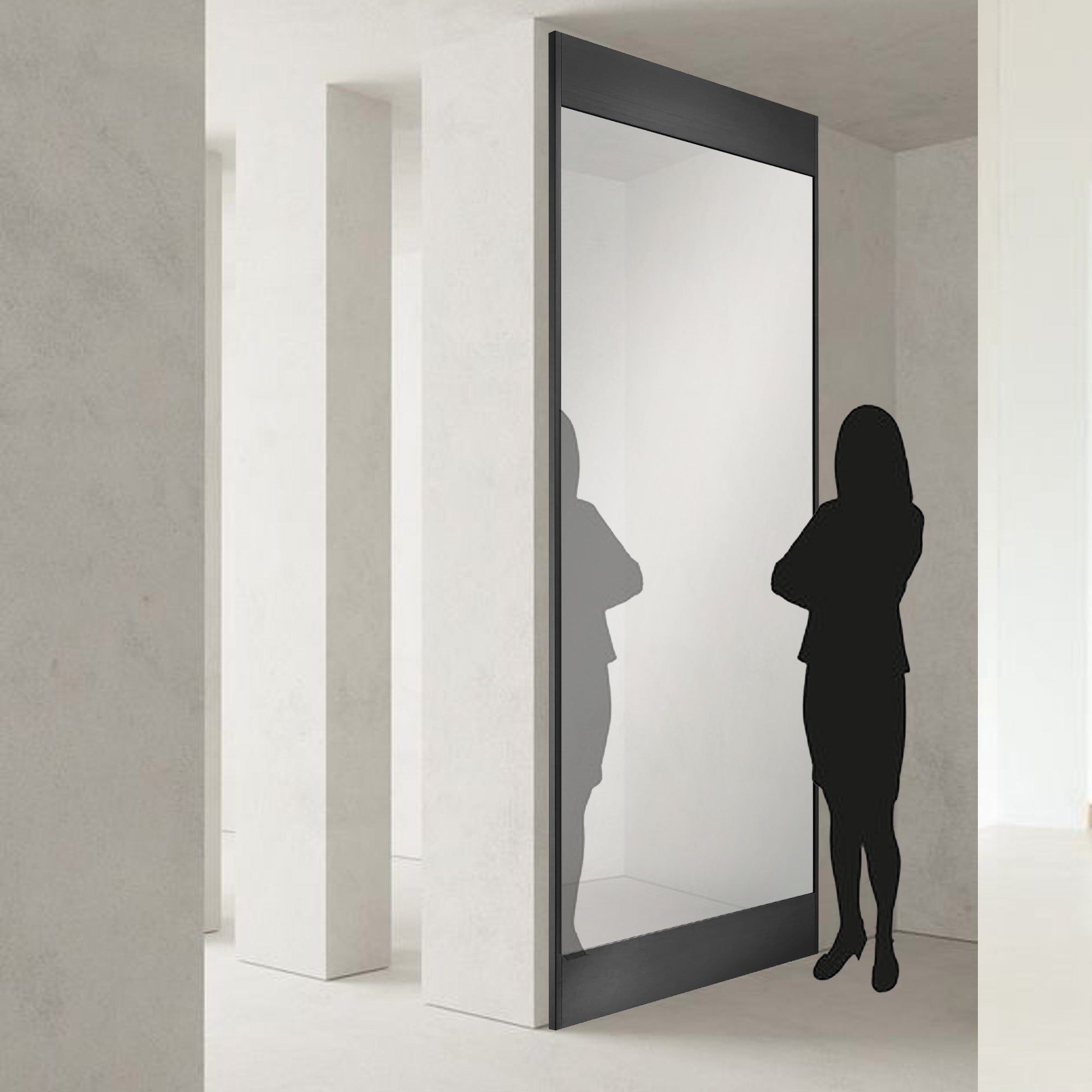 Floor Mirror SS frame OA-9360-BL - Mirrors - ebarza Furniture UAE | Shop Modern Furniture in Abu Dhabi & Dubai - مفروشات ايبازرا في الامارات | تسوق اثاث عصري وديكورات مميزة في دبي وابوظبي