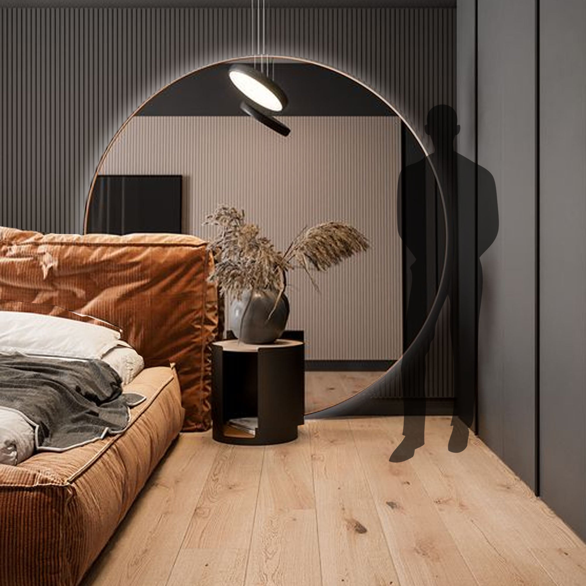 Golden Mirror SS Frame+LED OA-9356 - Mirrors - ebarza Furniture UAE | Shop Modern Furniture in Abu Dhabi & Dubai - مفروشات ايبازرا في الامارات | تسوق اثاث عصري وديكورات مميزة في دبي وابوظبي