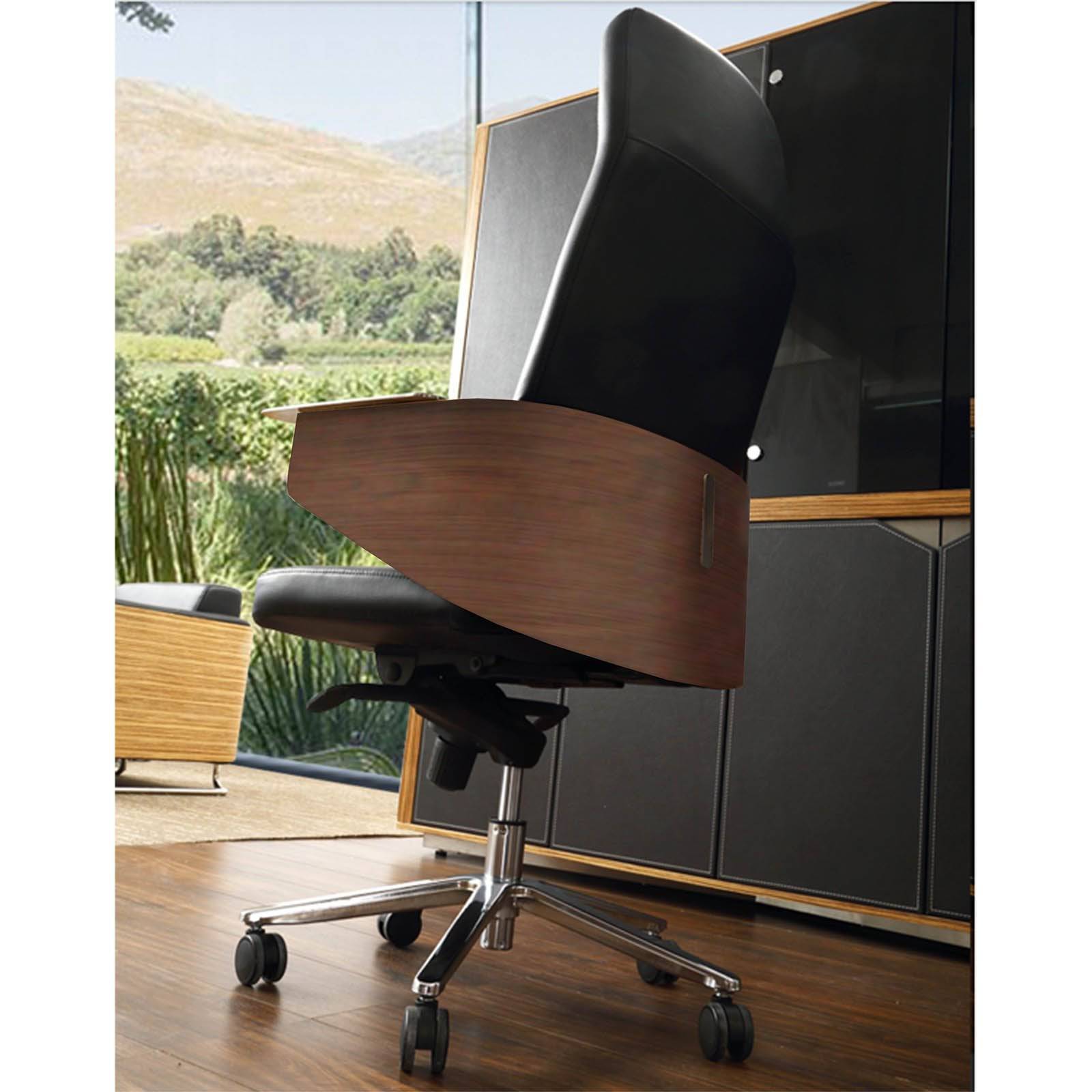 Modern Manager Office Chair Genuine Leather 90622 - Office Chairs - ebarza Furniture UAE | Shop Modern Furniture in Abu Dhabi & Dubai - مفروشات ايبازرا في الامارات | تسوق اثاث عصري وديكورات مميزة في دبي وابوظبي