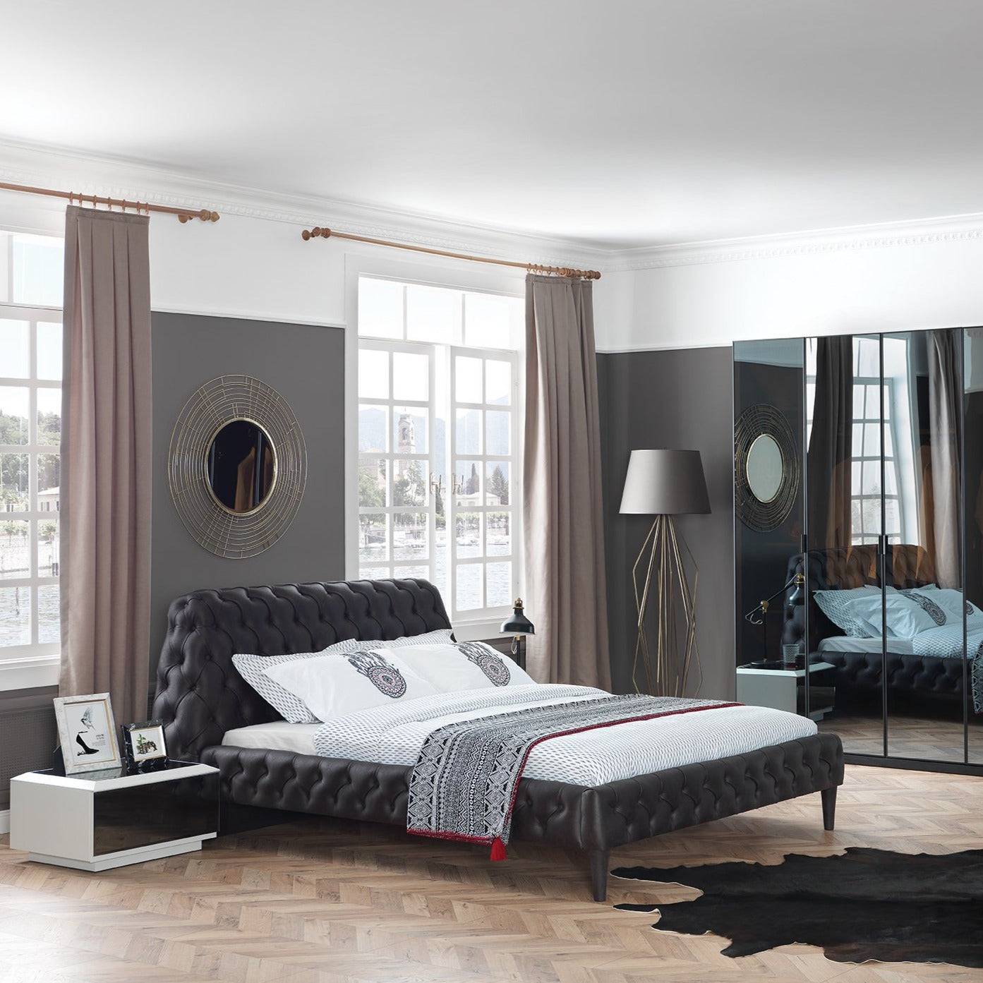 Mona White Dresser And Mirror Monawhite-Drsrmrr -  Dressers and Mirrors - ebarza Furniture UAE | Shop Modern Furniture in Abu Dhabi & Dubai - مفروشات ايبازرا في الامارات | تسوق اثاث عصري وديكورات مميزة في دبي وابوظبي