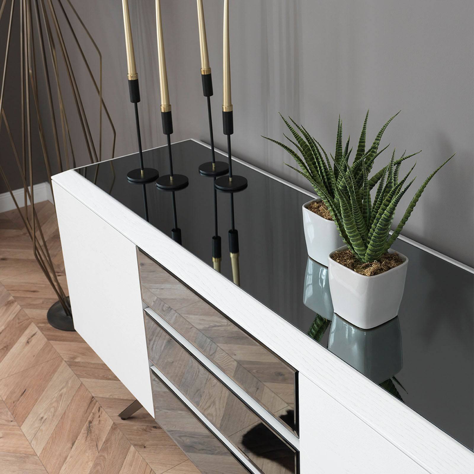 Mona White Sideboard Monawhite002 - Sideboards - ebarza Furniture UAE | Shop Modern Furniture in Abu Dhabi & Dubai - مفروشات ايبازرا في الامارات | تسوق اثاث عصري وديكورات مميزة في دبي وابوظبي