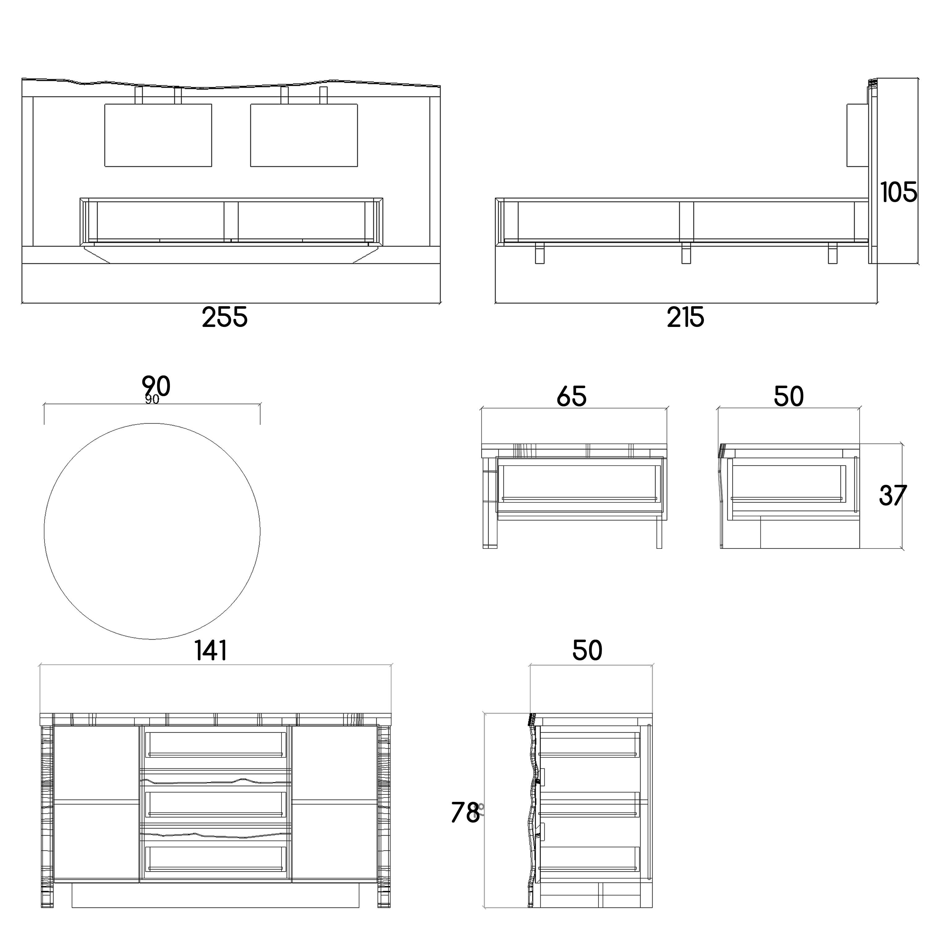 Monaco Dresser+Mirror Nat001-Dresser - Dressers and Mirrors - ebarza Furniture UAE | Shop Modern Furniture in Abu Dhabi & Dubai - مفروشات ايبازرا في الامارات | تسوق اثاث عصري وديكورات مميزة في دبي وابوظبي
