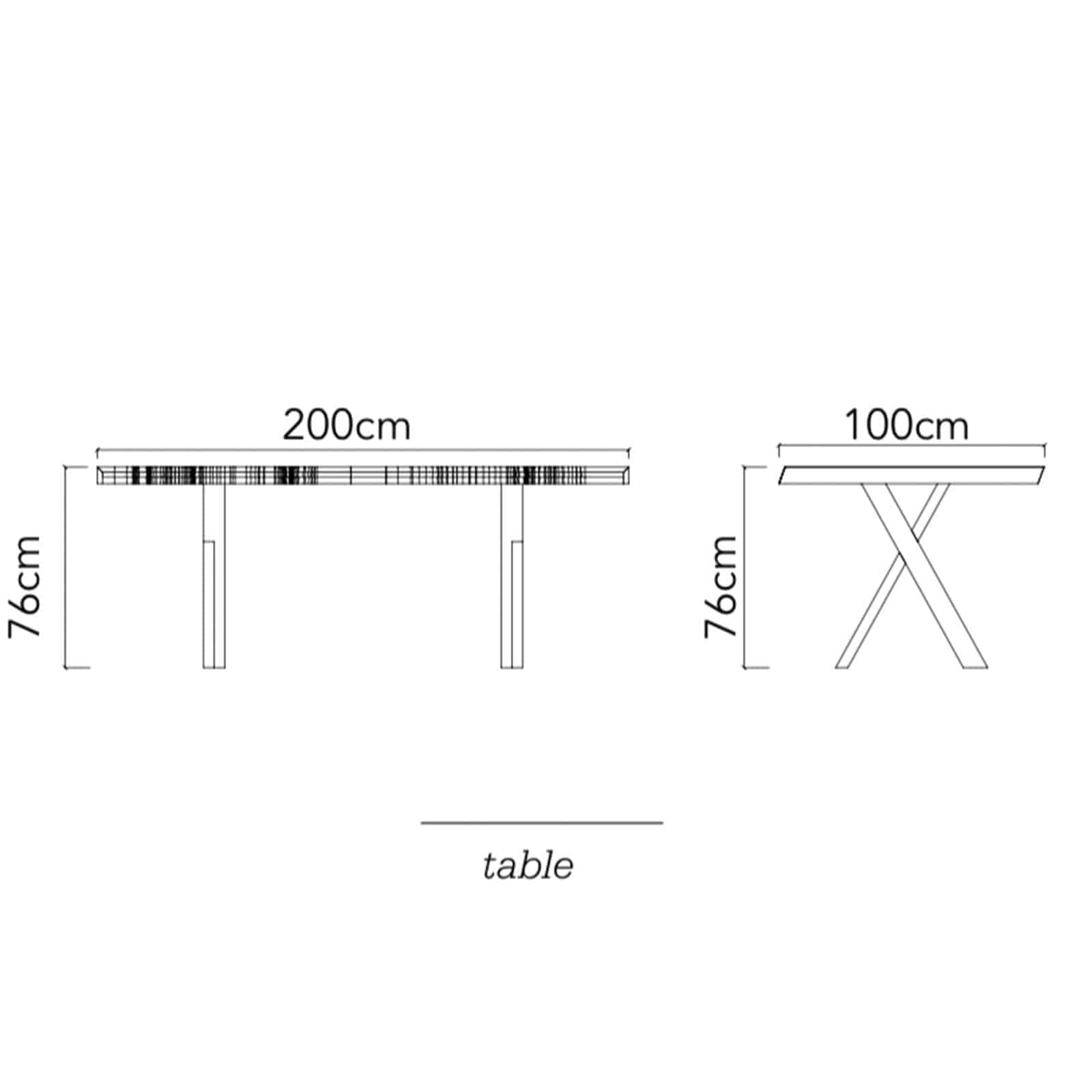Monaco Natura Dining Table Nat-Table - Dining Tables - ebarza Furniture UAE | Shop Modern Furniture in Abu Dhabi & Dubai - مفروشات ايبازرا في الامارات | تسوق اثاث عصري وديكورات مميزة في دبي وابوظبي