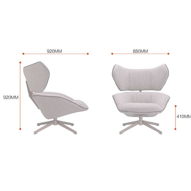 Monaco Swivel Lounge Chair Lc016-BL - Lounge Chairs - ebarza Furniture UAE | Shop Modern Furniture in Abu Dhabi & Dubai - مفروشات ايبازرا في الامارات | تسوق اثاث عصري وديكورات مميزة في دبي وابوظبي