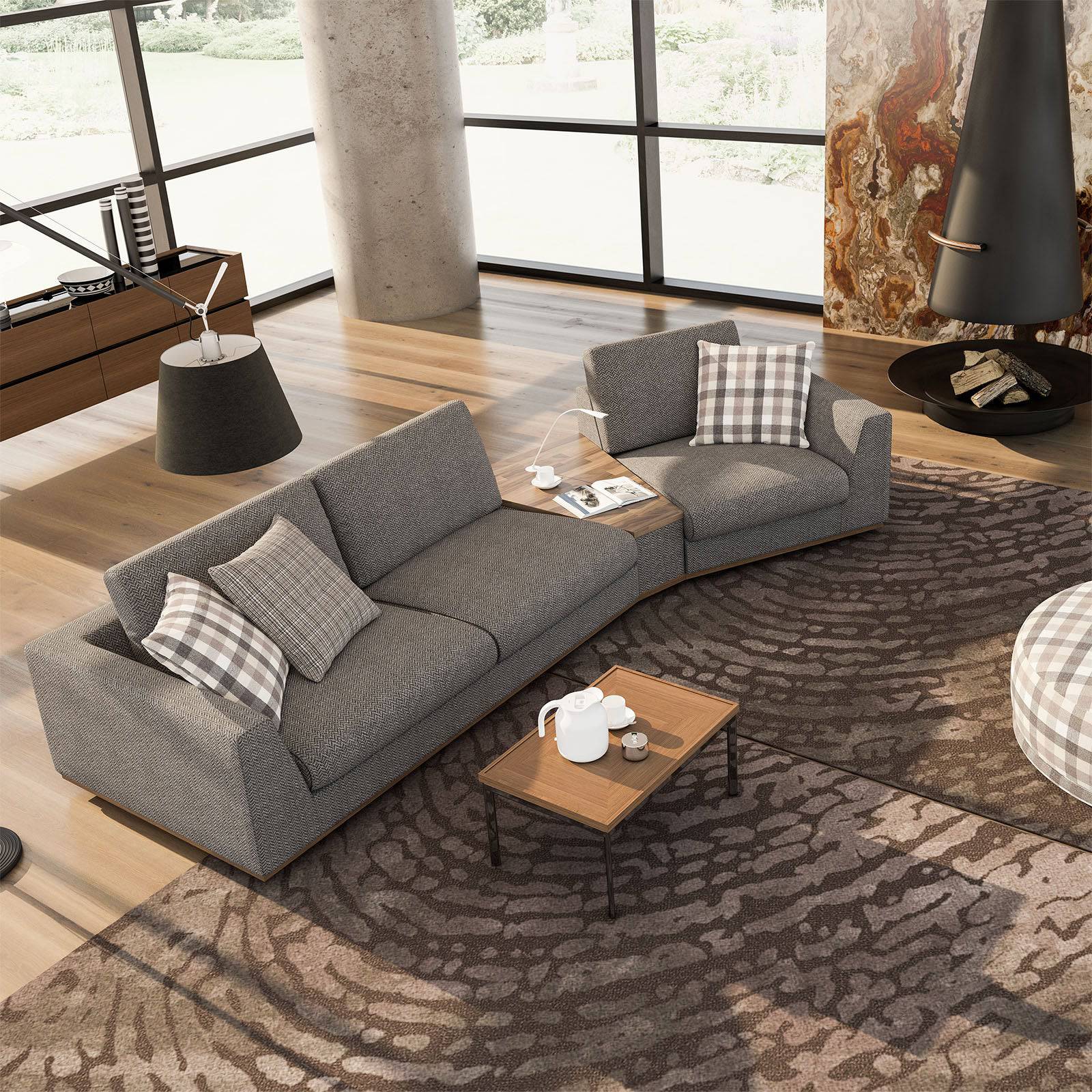 Mono Sofa Set Mono001 - Sofas - ebarza Furniture UAE | Shop Modern Furniture in Abu Dhabi & Dubai - مفروشات ايبازرا في الامارات | تسوق اثاث عصري وديكورات مميزة في دبي وابوظبي