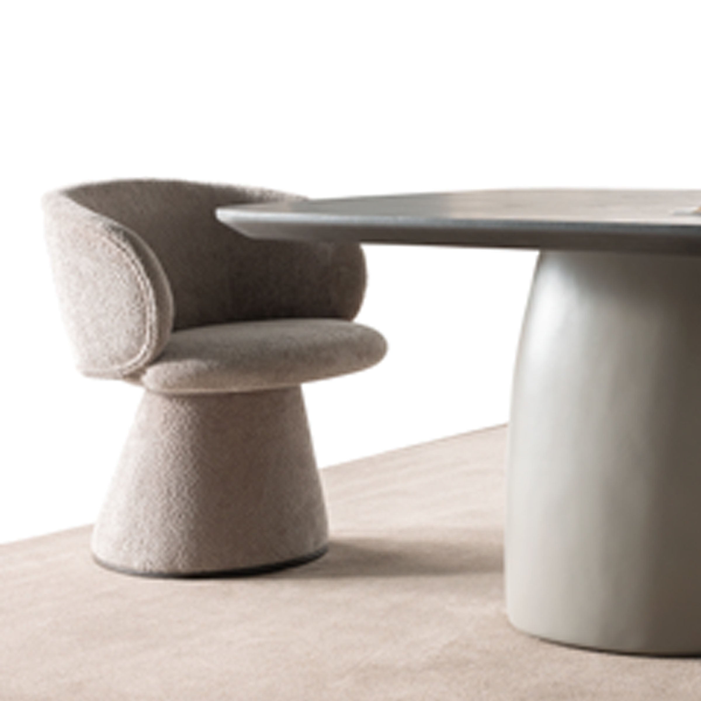 MOON Swivel Dining Chair OW 405-12/Swivel - Chairs - ebarza Furniture UAE | Shop Modern Furniture in Abu Dhabi & Dubai - مفروشات ايبازرا في الامارات | تسوق اثاث عصري وديكورات مميزة في دبي وابوظبي