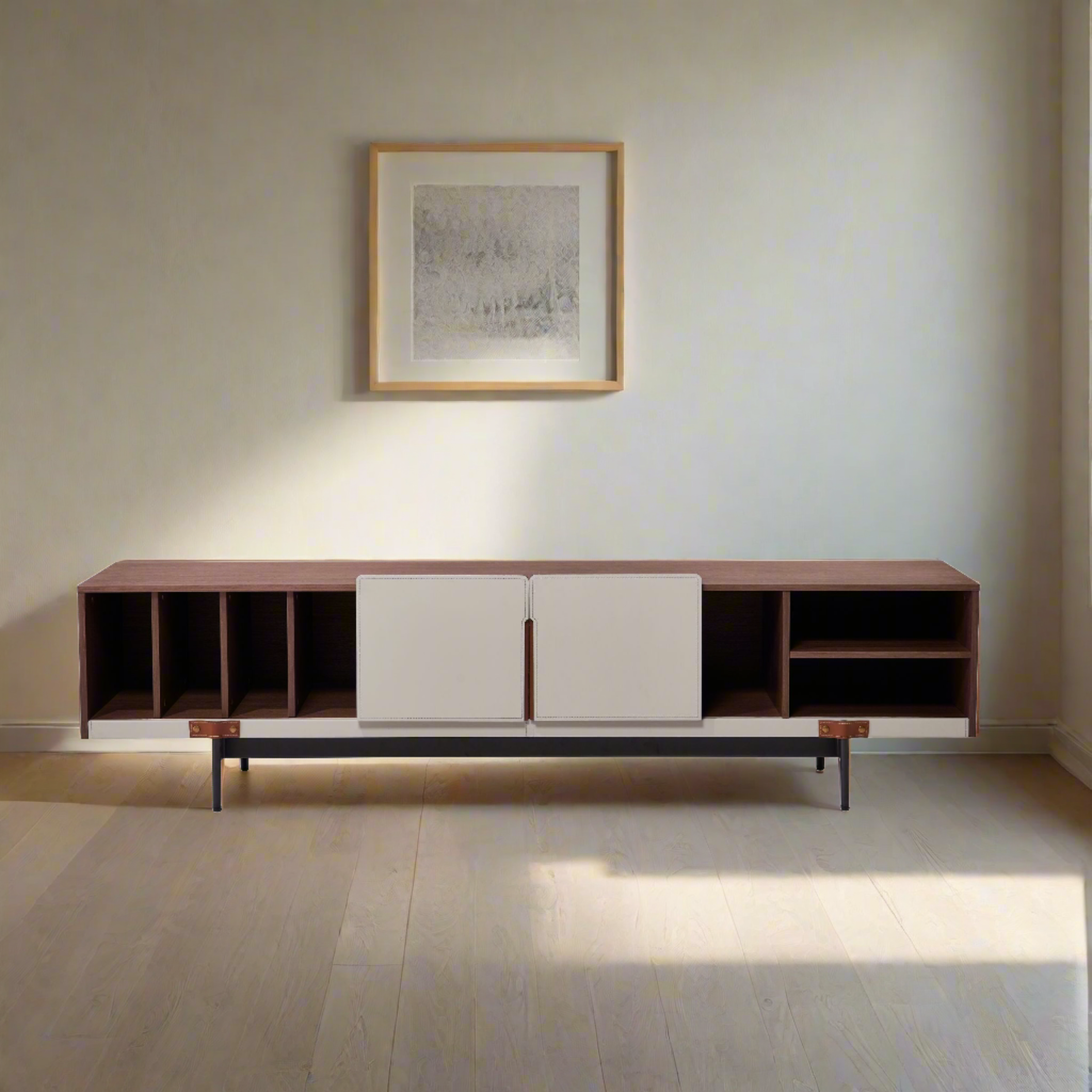 Mycroft Saddle Leather Cabinet MLL-T08 - Storage/TV Unites - ebarza Furniture UAE | Shop Modern Furniture in Abu Dhabi & Dubai - مفروشات ايبازرا في الامارات | تسوق اثاث عصري وديكورات مميزة في دبي وابوظبي