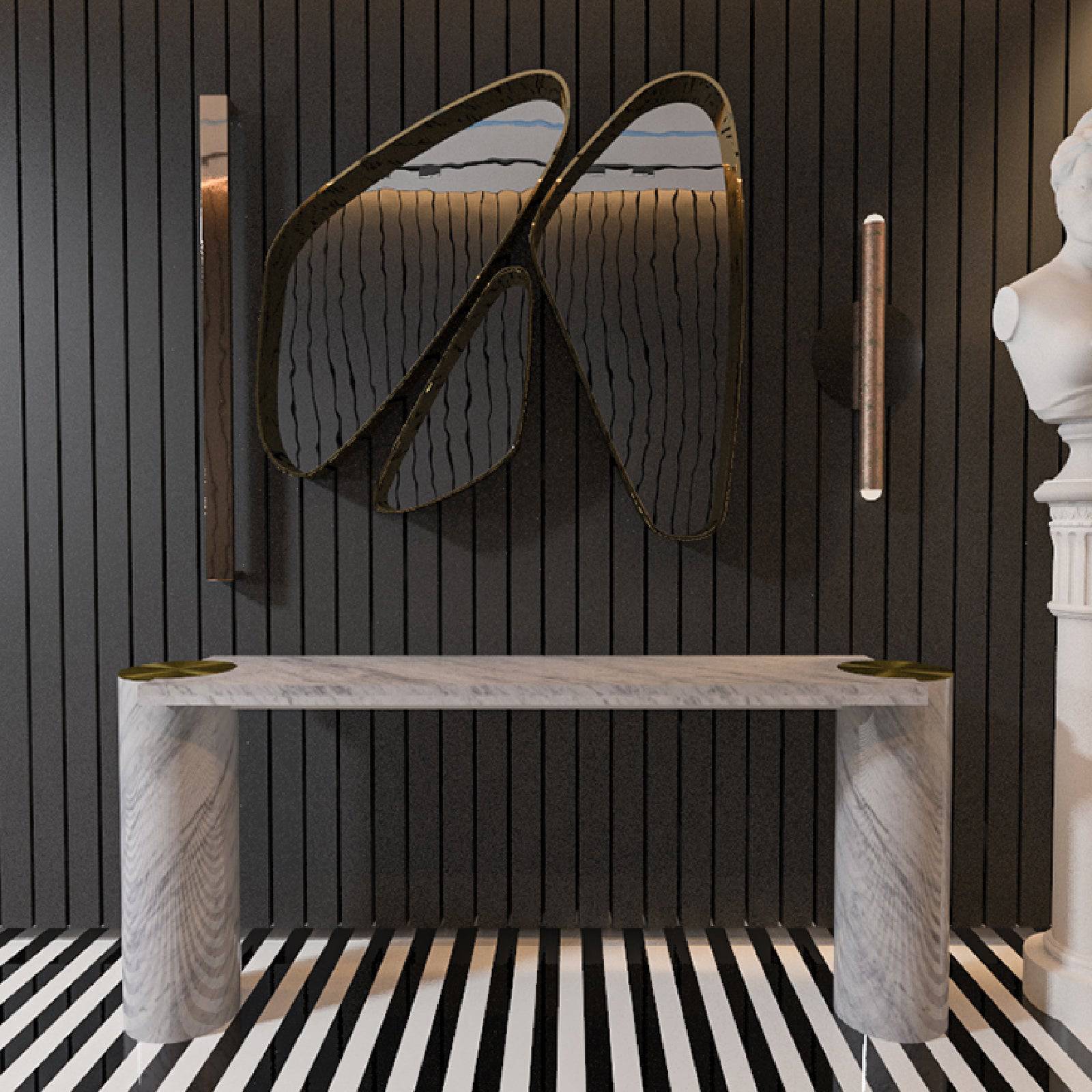 Display Item - Natural Marble Console 165cm Table Dz463Dt-C Nakheel - DISPLAY ITEM - ebarza Furniture UAE | Shop Modern Furniture in Abu Dhabi & Dubai - مفروشات ايبازرا في الامارات | تسوق اثاث عصري وديكورات مميزة في دبي وابوظبي