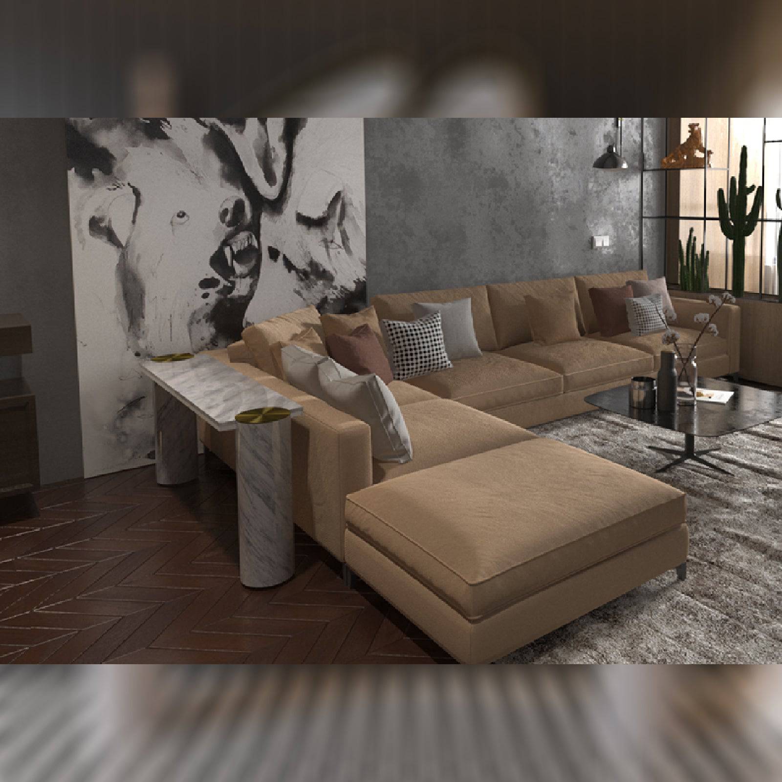 Display Item - Natural Marble Console 165cm Table Dz463Dt-C Nakheel - DISPLAY ITEM - ebarza Furniture UAE | Shop Modern Furniture in Abu Dhabi & Dubai - مفروشات ايبازرا في الامارات | تسوق اثاث عصري وديكورات مميزة في دبي وابوظبي