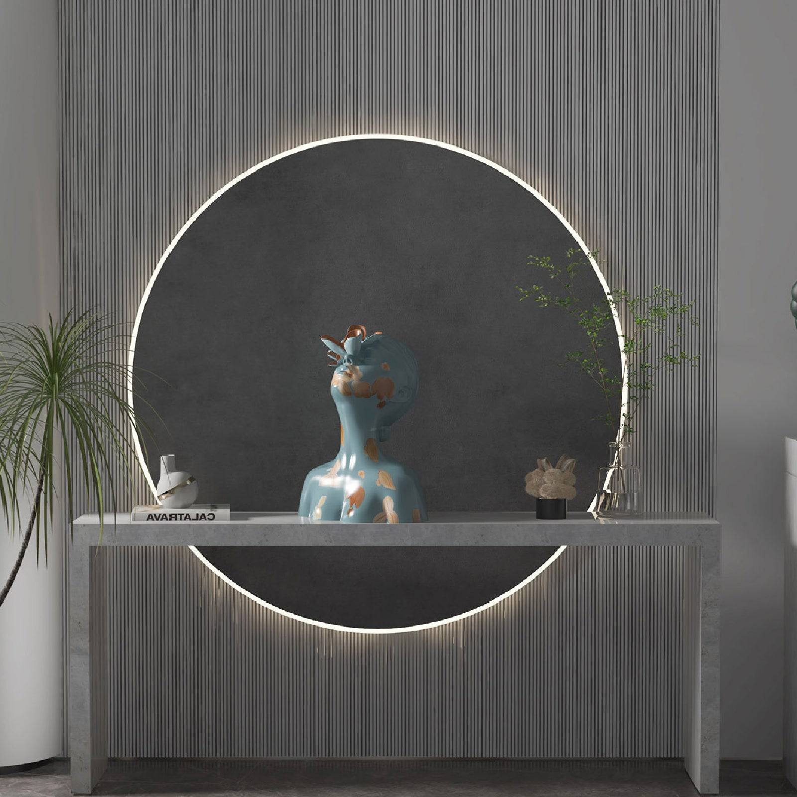 Natural Marble Console Table Dz485Ct-H - Consoles - ebarza Furniture UAE | Shop Modern Furniture in Abu Dhabi & Dubai - مفروشات ايبازرا في الامارات | تسوق اثاث عصري وديكورات مميزة في دبي وابوظبي