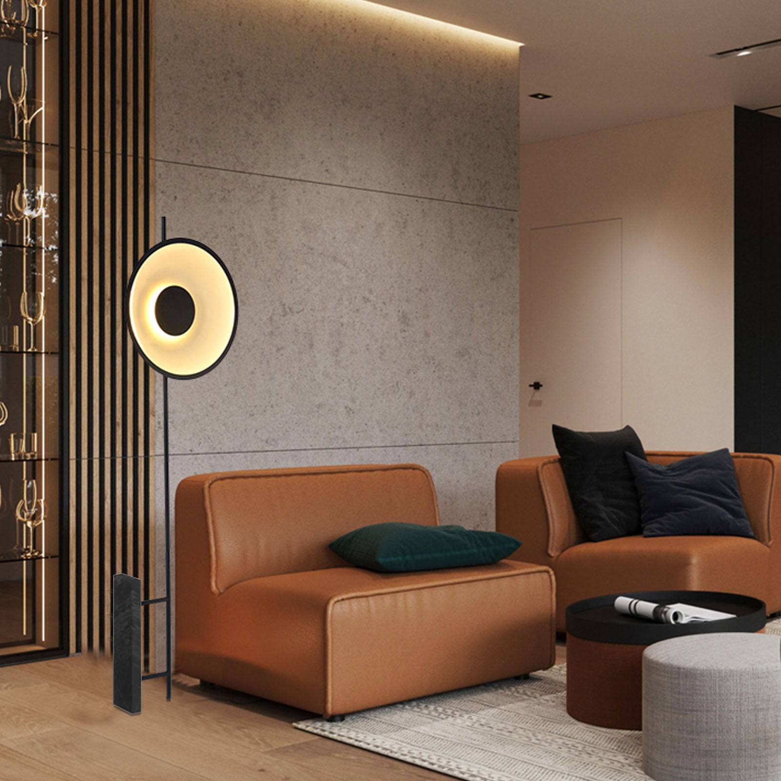 Natural Marble, Floor Lamp Cy-New-063-B - Floor Lamps - ebarza Furniture UAE | Shop Modern Furniture in Abu Dhabi & Dubai - مفروشات ايبازرا في الامارات | تسوق اثاث عصري وديكورات مميزة في دبي وابوظبي