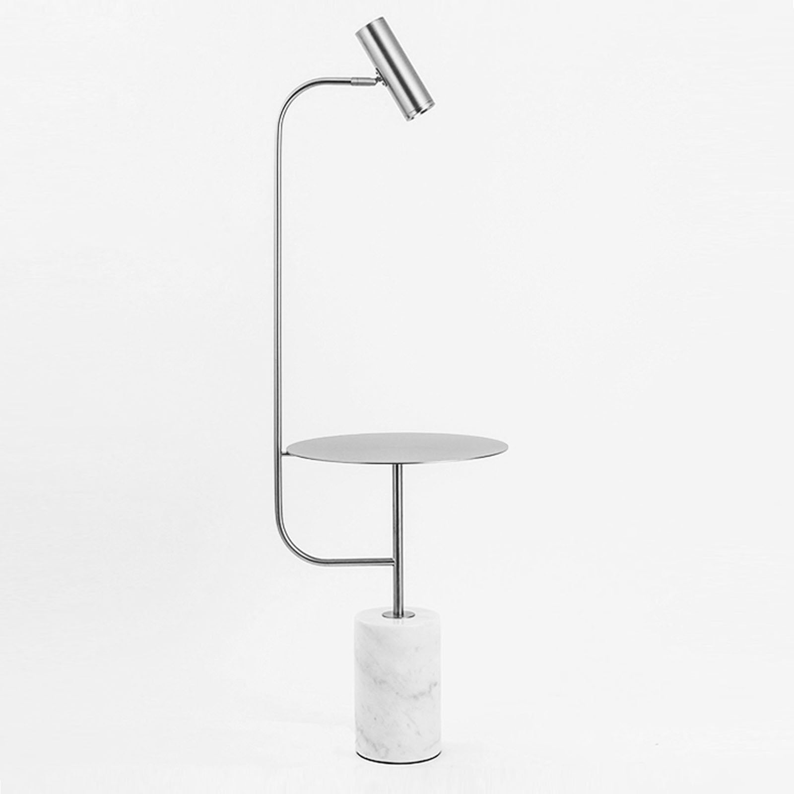 Natural Marble Floor Lamp Table Cy-New-043-C - Floor Lamps - ebarza Furniture UAE | Shop Modern Furniture in Abu Dhabi & Dubai - مفروشات ايبازرا في الامارات | تسوق اثاث عصري وديكورات مميزة في دبي وابوظبي