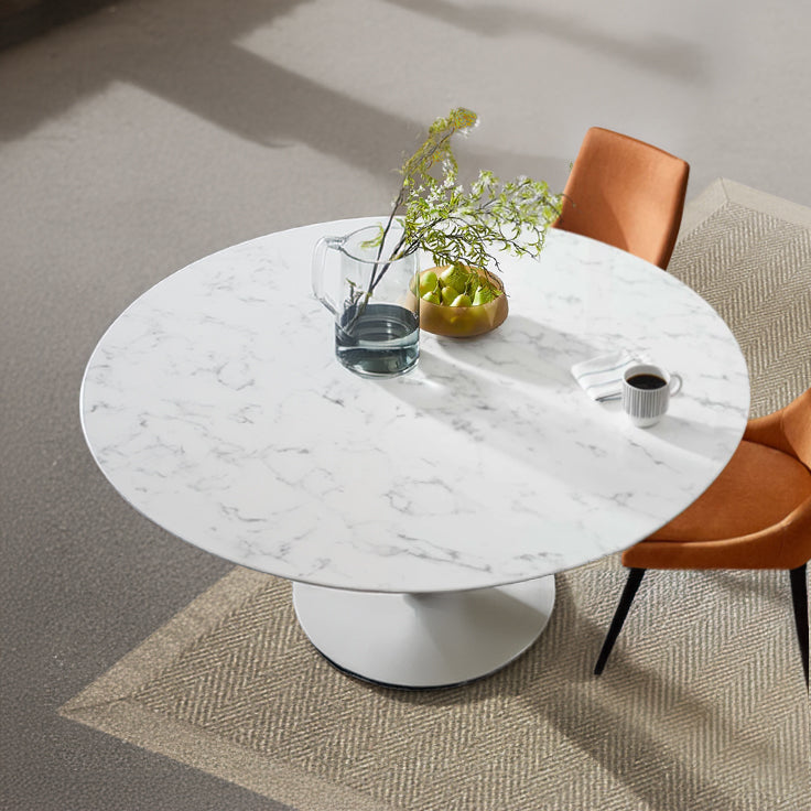 Natural Marble Round Dining Table Top 120cm Bp8077-T120 - Table Tops - ebarza Furniture UAE | Shop Modern Furniture in Abu Dhabi & Dubai - مفروشات ايبازرا في الامارات | تسوق اثاث عصري وديكورات مميزة في دبي وابوظبي