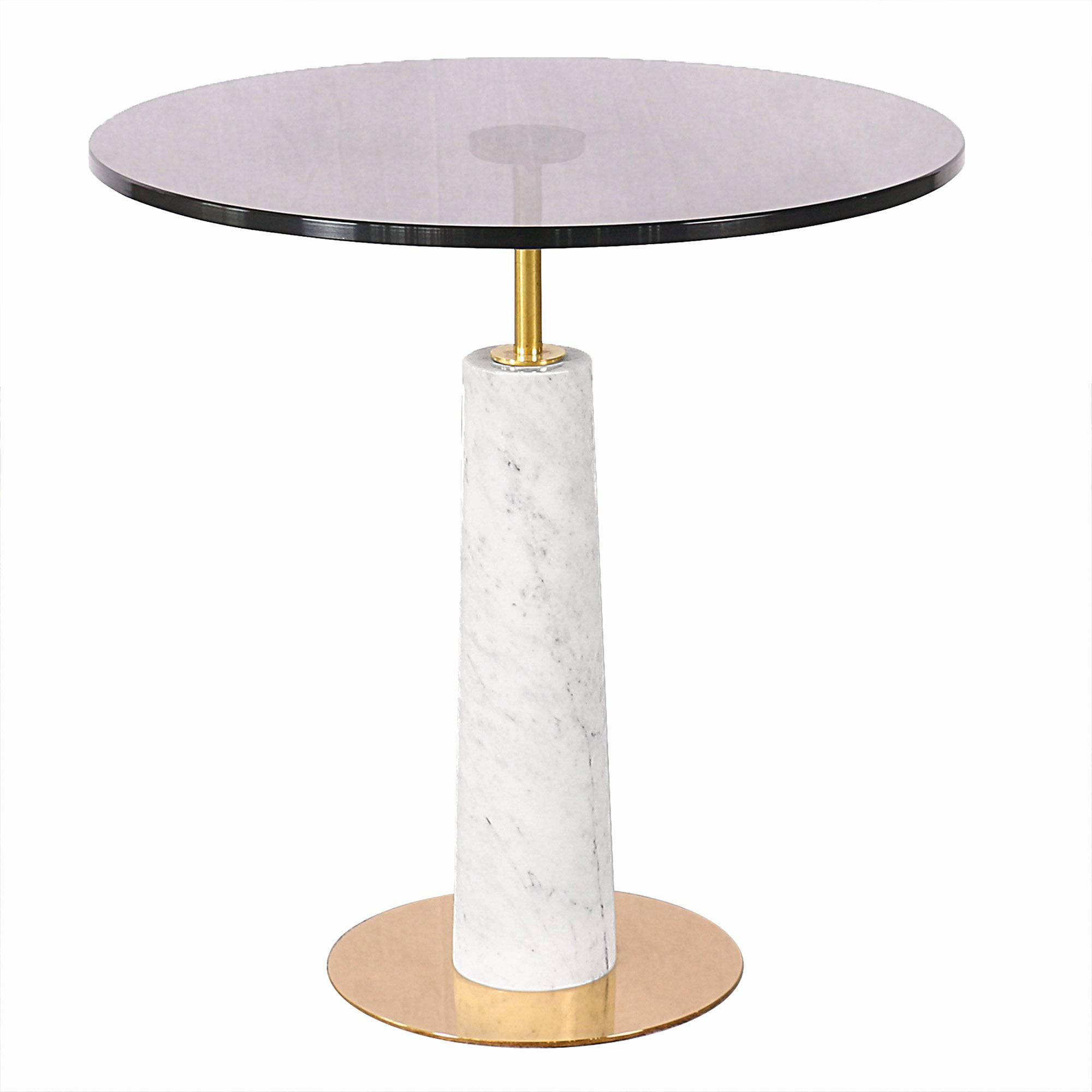 Orizzonte Natural Marble Side Table 212St-W -  Side Tables - ebarza Furniture UAE | Shop Modern Furniture in Abu Dhabi & Dubai - مفروشات ايبازرا في الامارات | تسوق اثاث عصري وديكورات مميزة في دبي وابوظبي