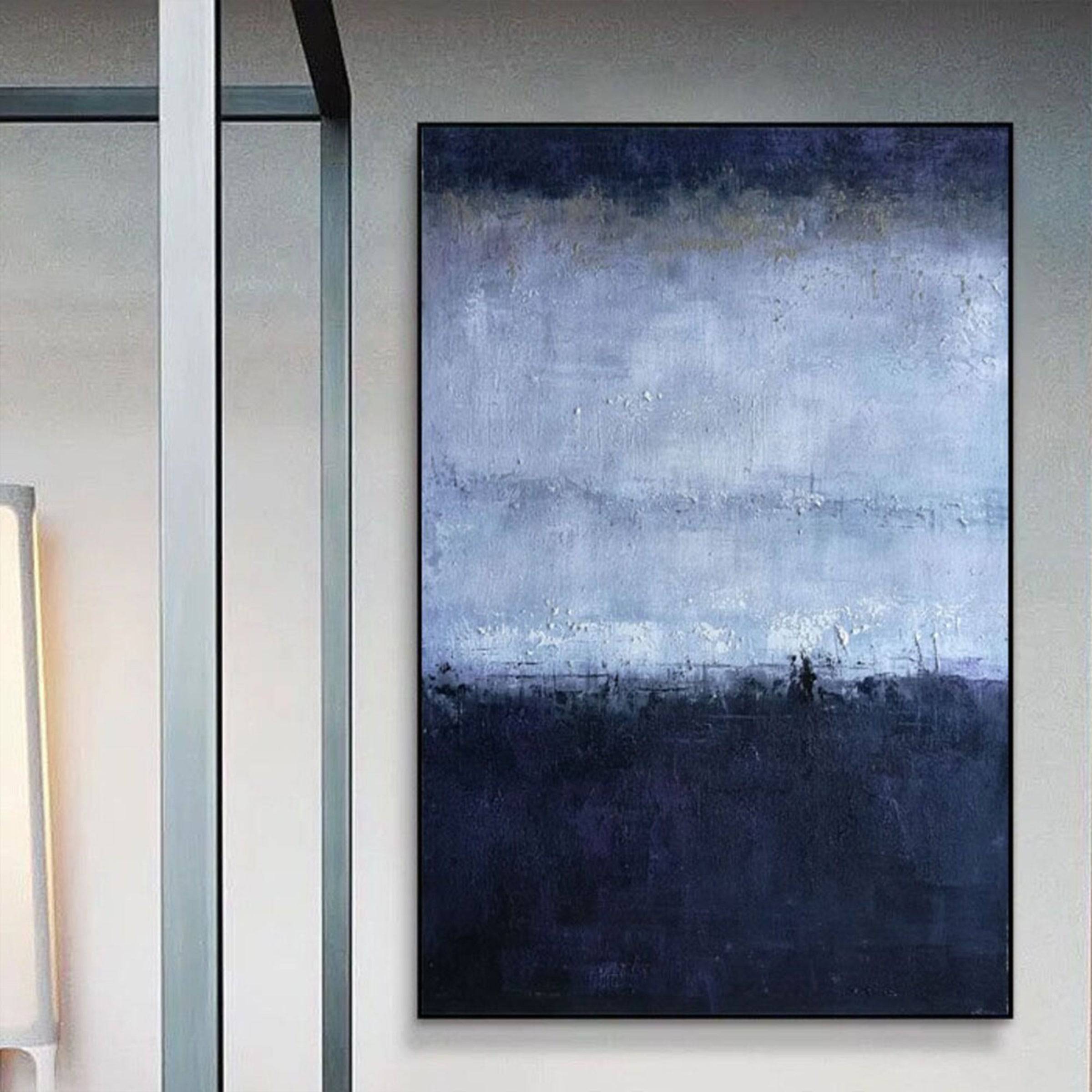 Night Darkness Hand Painted Art Painting With Black Frame 120X200 Cm Soaap0107 -  Paintings - ebarza Furniture UAE | Shop Modern Furniture in Abu Dhabi & Dubai - مفروشات ايبازرا في الامارات | تسوق اثاث عصري وديكورات مميزة في دبي وابوظبي
