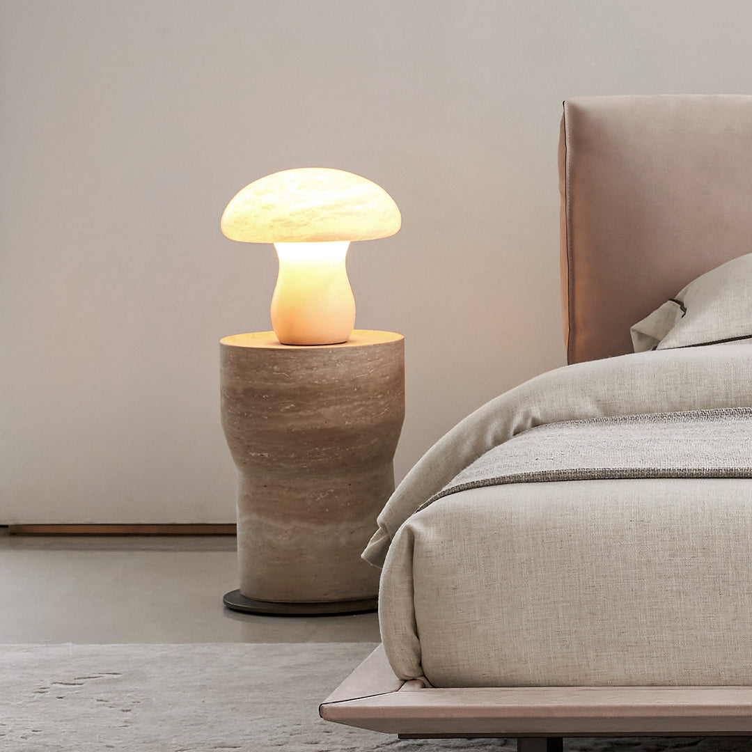 Pre-order 25 Days Delivery Nimbus Travertine Small Side Table BMCJ-BJ6070-SMALL - Side Tables - ebarza Furniture UAE | Shop Modern Furniture in Abu Dhabi & Dubai - مفروشات ايبازرا في الامارات | تسوق اثاث عصري وديكورات مميزة في دبي وابوظبي