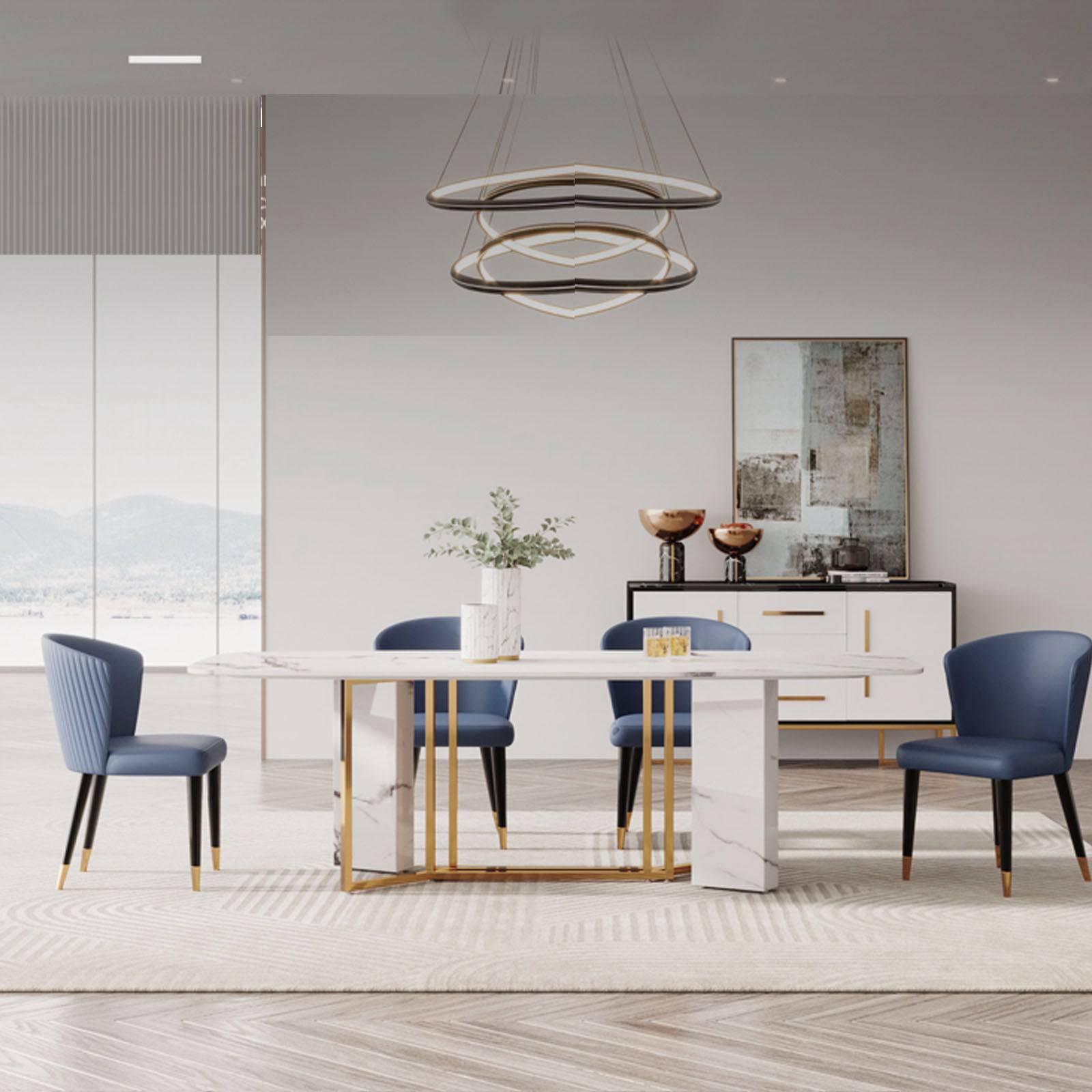 Niort Rectangular Dining Table Tg-396 - Dining Tables - ebarza Furniture UAE | Shop Modern Furniture in Abu Dhabi & Dubai - مفروشات ايبازرا في الامارات | تسوق اثاث عصري وديكورات مميزة في دبي وابوظبي