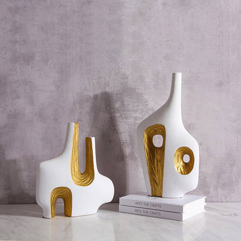 Notch Vase-A Fa-D2113A - Vases - ebarza Furniture UAE | Shop Modern Furniture in Abu Dhabi & Dubai - مفروشات ايبازرا في الامارات | تسوق اثاث عصري وديكورات مميزة في دبي وابوظبي