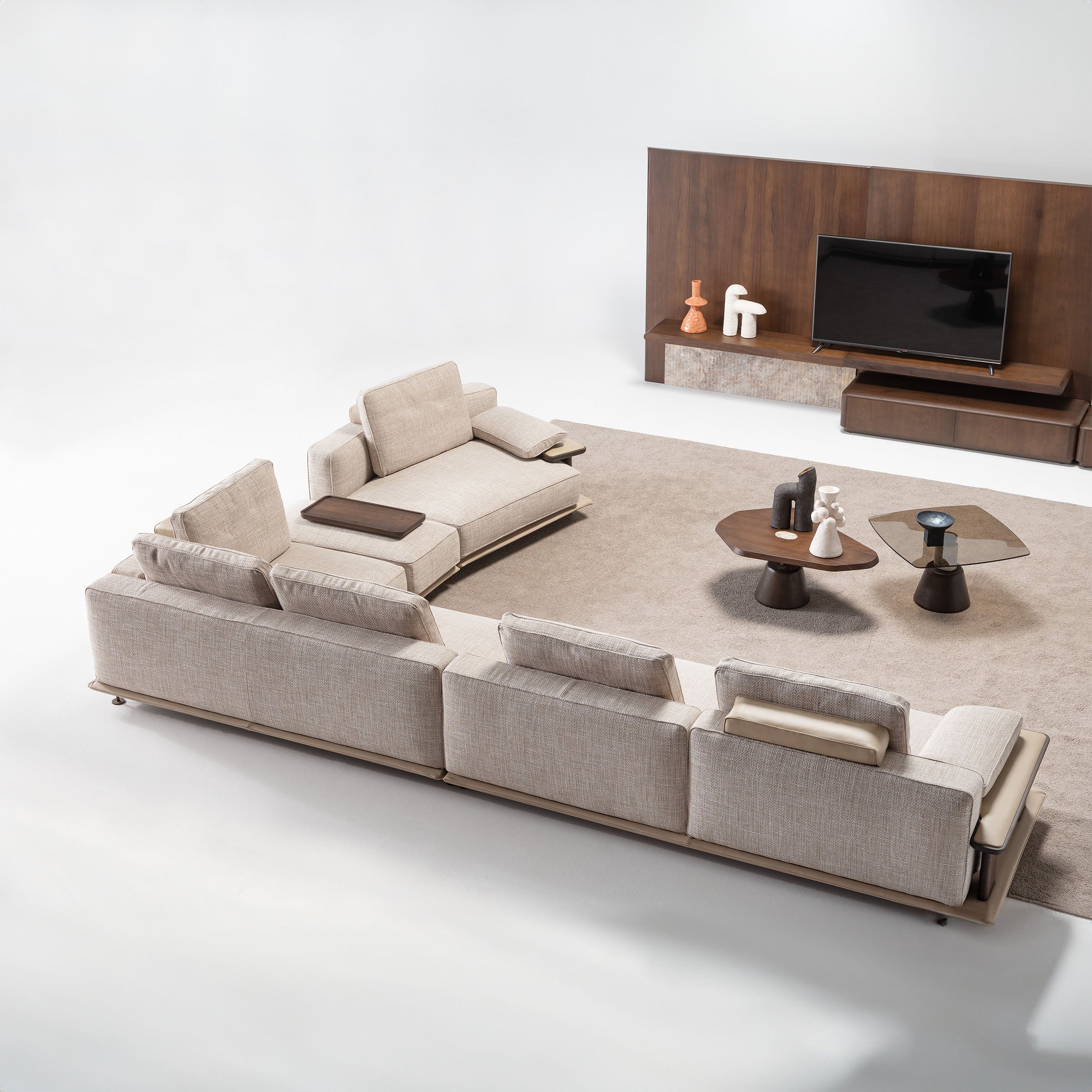 ODEON SINGLE MODULE WITH LEFT ARM 123cm for Odeon Sofa OD-L/M-ARM003 - Sofas - ebarza Furniture UAE | Shop Modern Furniture in Abu Dhabi & Dubai - مفروشات ايبازرا في الامارات | تسوق اثاث عصري وديكورات مميزة في دبي وابوظبي