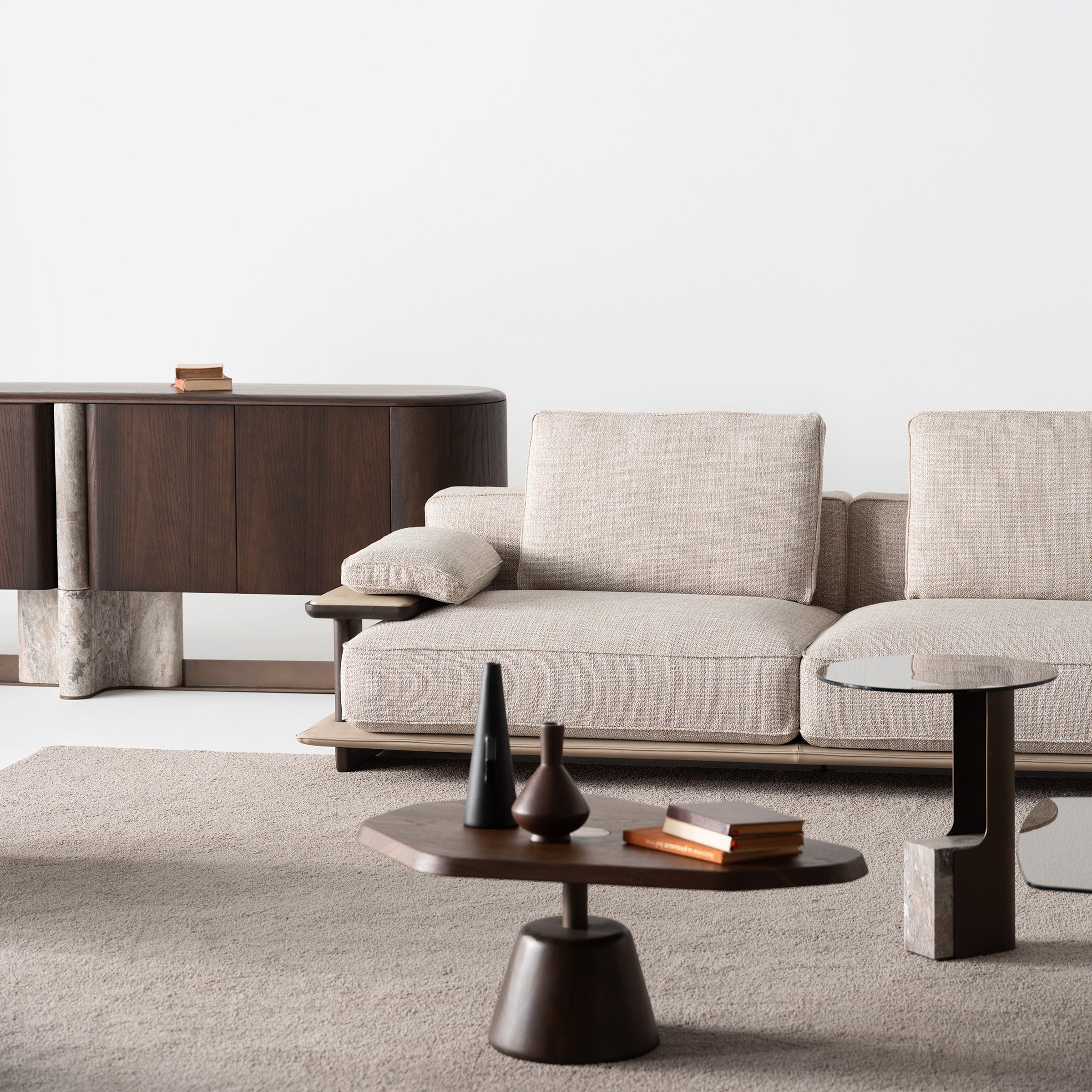 ODEON SINGLE MODULE WITH LEFT ARM 123cm for Odeon Sofa OD-L/M-ARM003 - Sofas - ebarza Furniture UAE | Shop Modern Furniture in Abu Dhabi & Dubai - مفروشات ايبازرا في الامارات | تسوق اثاث عصري وديكورات مميزة في دبي وابوظبي