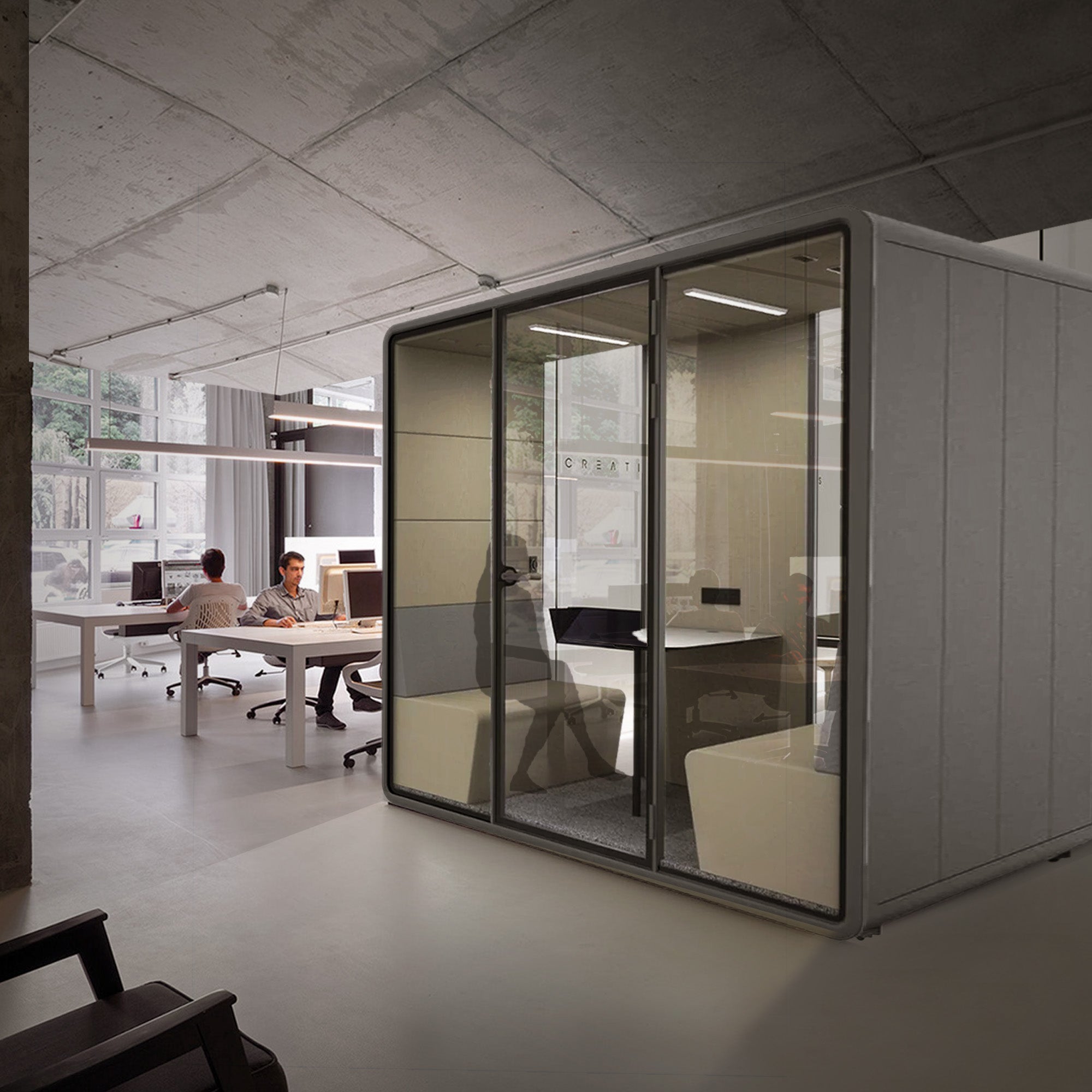 Multifunction Soundproof Office Booth DELUX-Deluxe-XL - Office Desks - ebarza Furniture UAE | Shop Modern Furniture in Abu Dhabi & Dubai - مفروشات ايبازرا في الامارات | تسوق اثاث عصري وديكورات مميزة في دبي وابوظبي