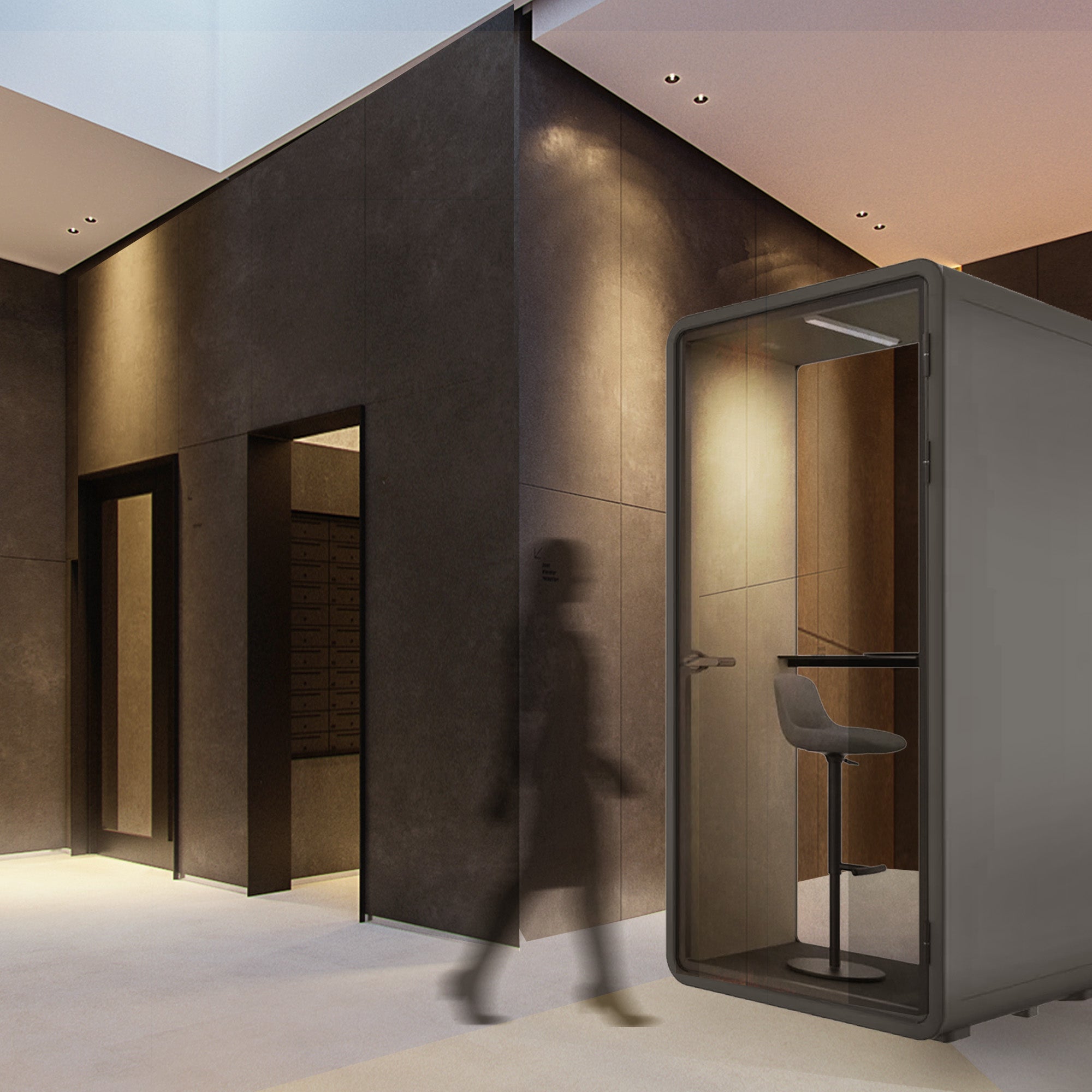 Multifunction Soundproof Office Booth DELUX-S - Office Desks - ebarza Furniture UAE | Shop Modern Furniture in Abu Dhabi & Dubai - مفروشات ايبازرا في الامارات | تسوق اثاث عصري وديكورات مميزة في دبي وابوظبي