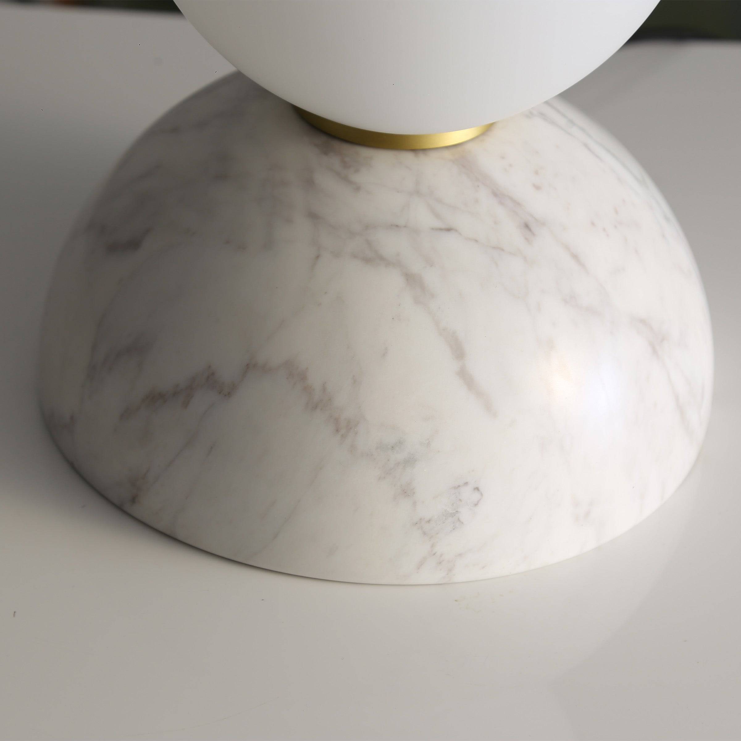 Opal Glass Shade With White Marble Base Table Lamp 8709T-We -  Desk\table Lamps - ebarza Furniture UAE | Shop Modern Furniture in Abu Dhabi & Dubai - مفروشات ايبازرا في الامارات | تسوق اثاث عصري وديكورات مميزة في دبي وابوظبي