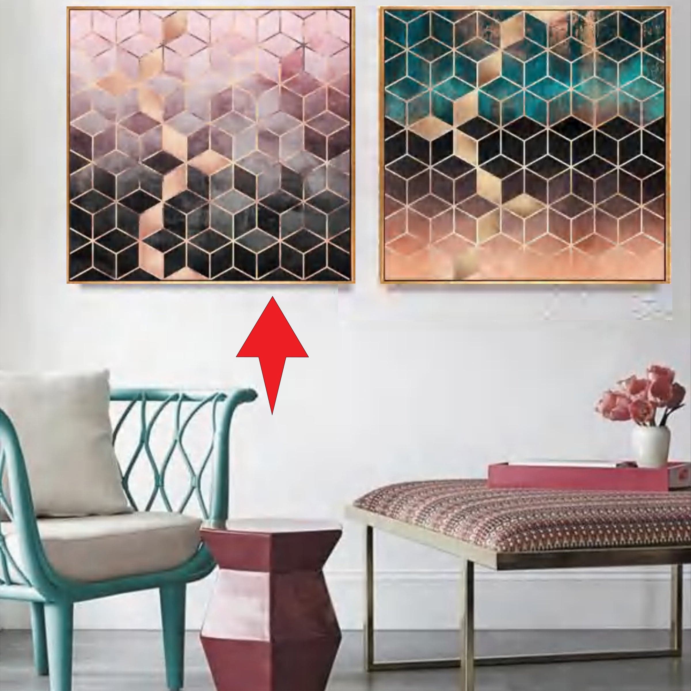 Painting Wall Art Fl-H190D -  Paintings - ebarza Furniture UAE | Shop Modern Furniture in Abu Dhabi & Dubai - مفروشات ايبازرا في الامارات | تسوق اثاث عصري وديكورات مميزة في دبي وابوظبي