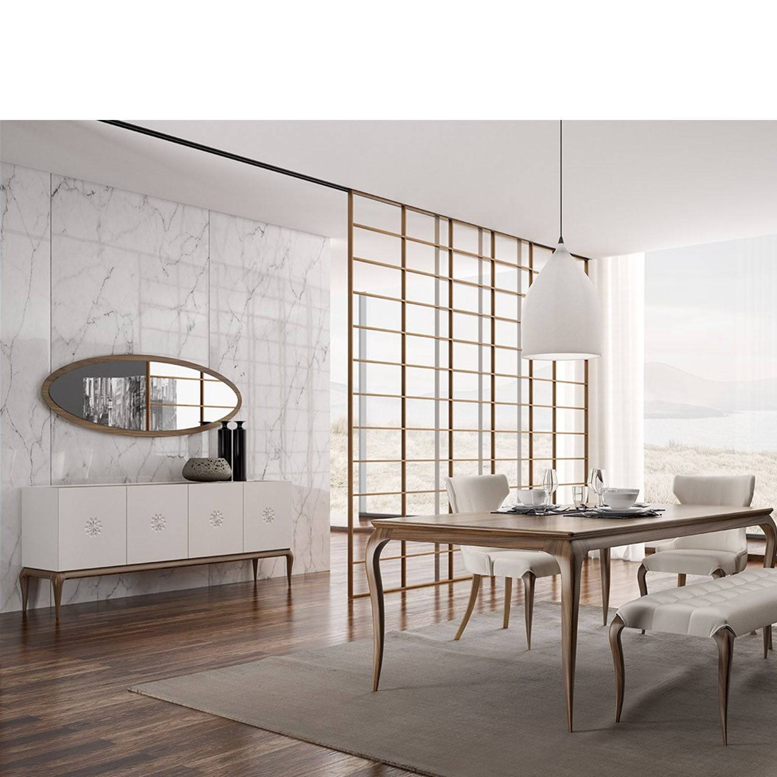 Palmira Dining Table Plam-01Table - Dining Tables - ebarza Furniture UAE | Shop Modern Furniture in Abu Dhabi & Dubai - مفروشات ايبازرا في الامارات | تسوق اثاث عصري وديكورات مميزة في دبي وابوظبي