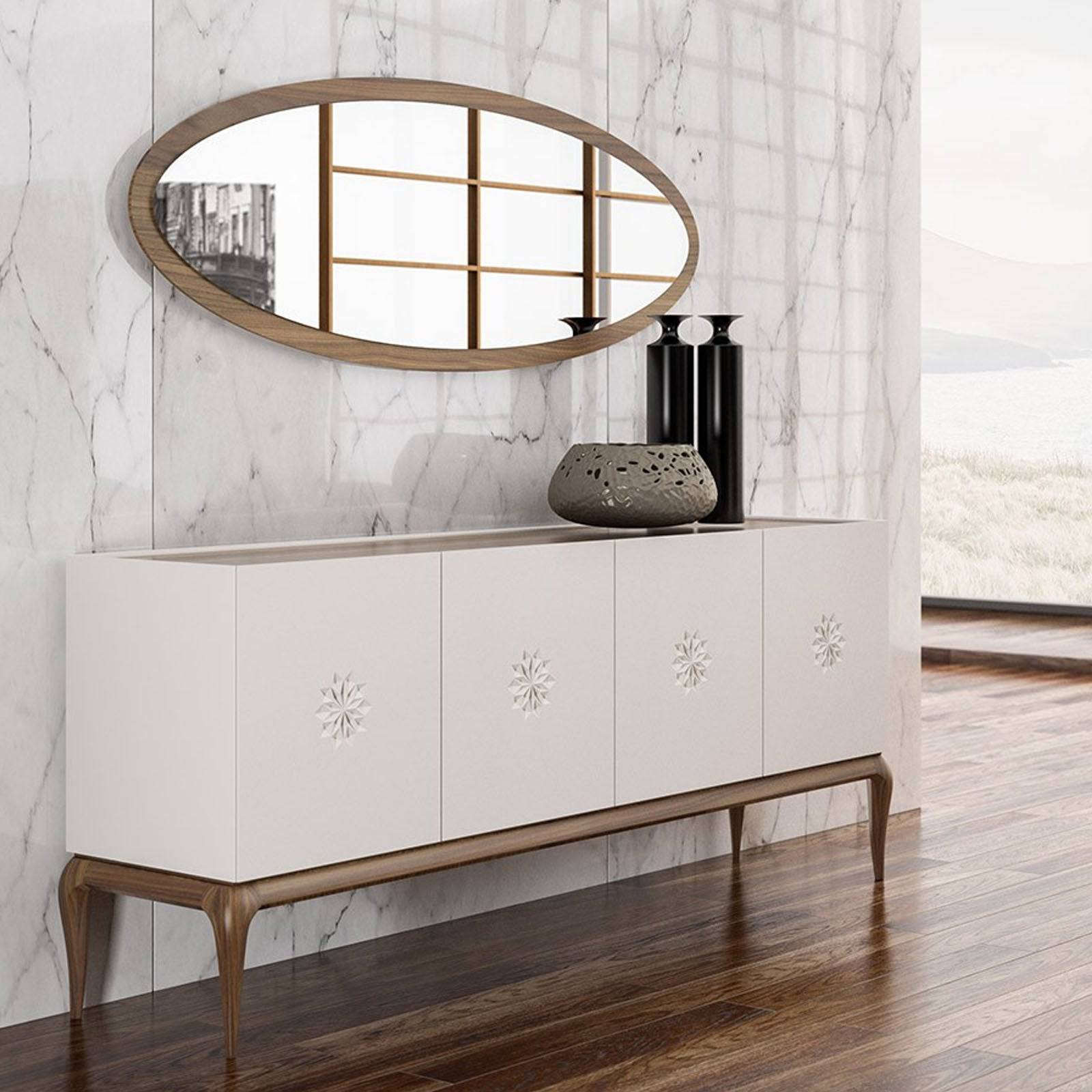 Palmira Sideboard Palm-001 -  Sideboards - ebarza Furniture UAE | Shop Modern Furniture in Abu Dhabi & Dubai - مفروشات ايبازرا في الامارات | تسوق اثاث عصري وديكورات مميزة في دبي وابوظبي