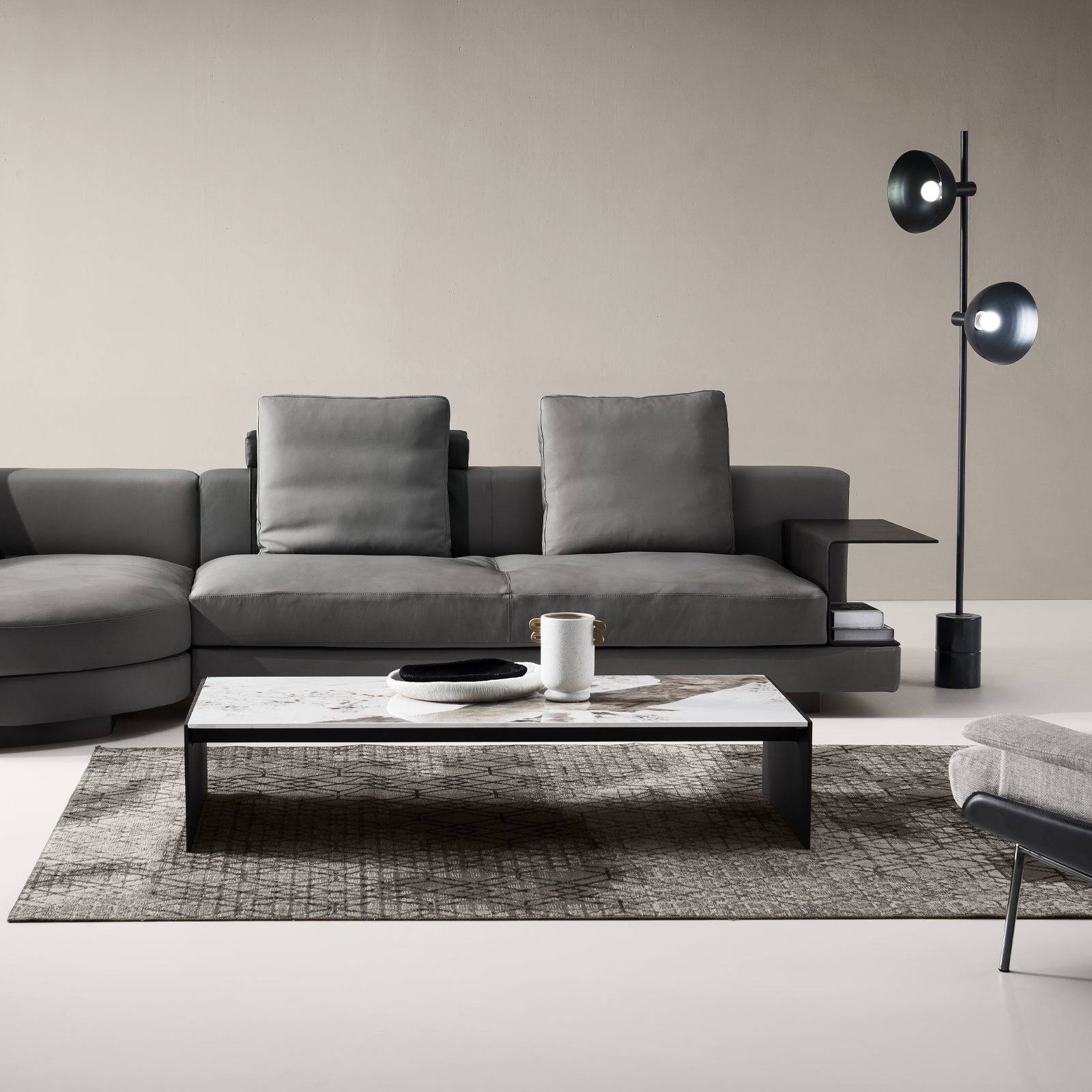 Pandora Rock Sintered Marble Center Table Lt040 -  Coffee Tables - ebarza Furniture UAE | Shop Modern Furniture in Abu Dhabi & Dubai - مفروشات ايبازرا في الامارات | تسوق اثاث عصري وديكورات مميزة في دبي وابوظبي