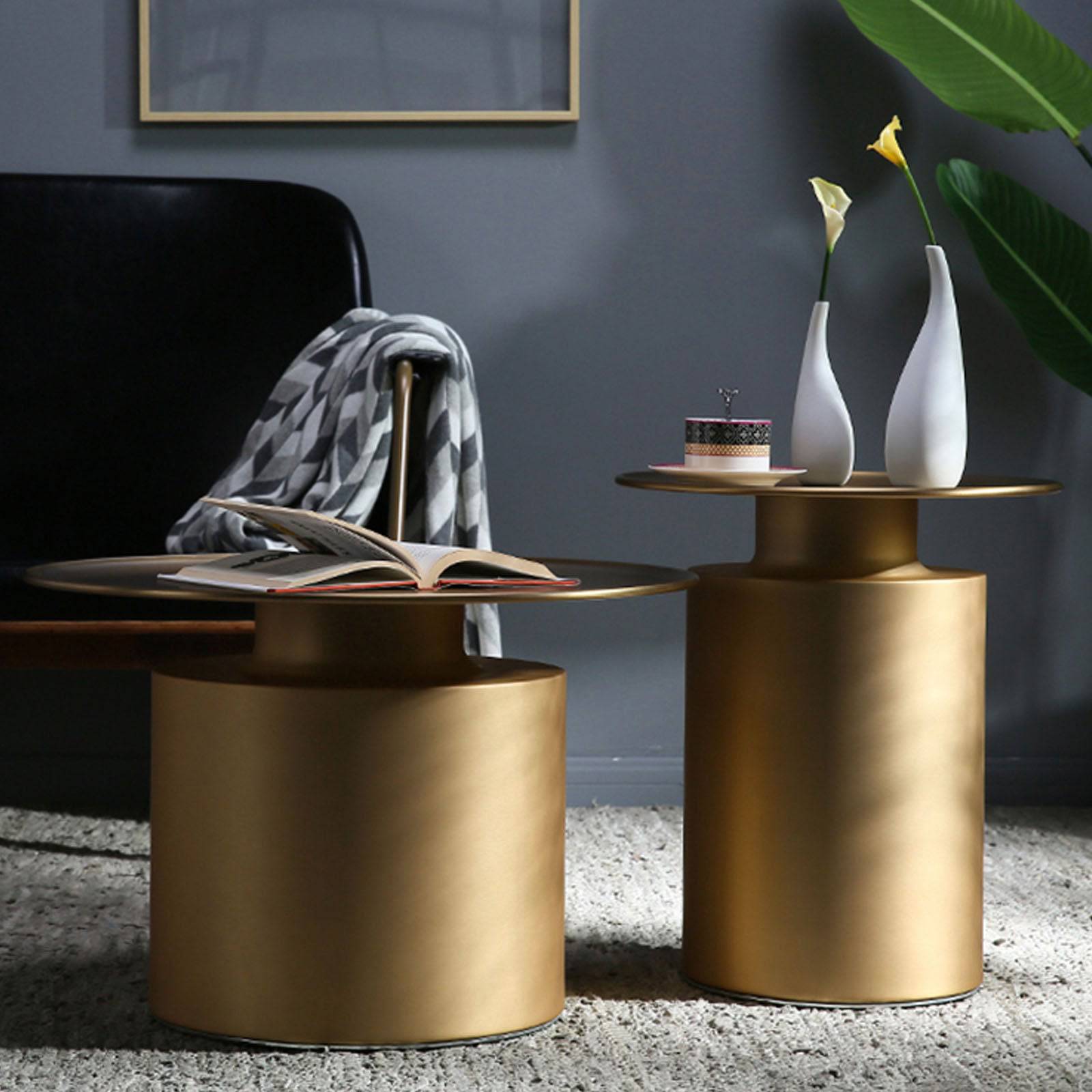 Pedro Side Table Ct8488-45-G -  Side Tables - ebarza Furniture UAE | Shop Modern Furniture in Abu Dhabi & Dubai - مفروشات ايبازرا في الامارات | تسوق اثاث عصري وديكورات مميزة في دبي وابوظبي