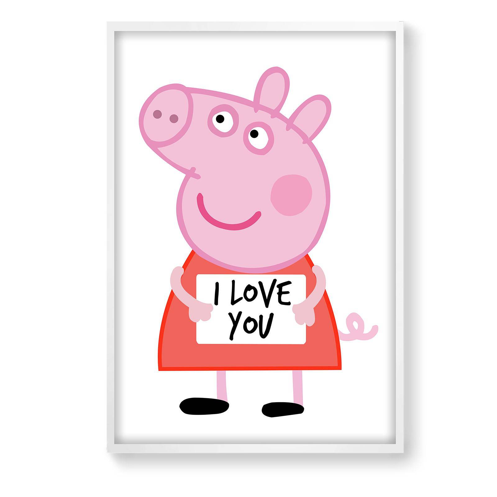 Peppa Pig Framed Graphic Art Print Soapr0003 - Paintings - ebarza Furniture UAE | Shop Modern Furniture in Abu Dhabi & Dubai - مفروشات ايبازرا في الامارات | تسوق اثاث عصري وديكورات مميزة في دبي وابوظبي