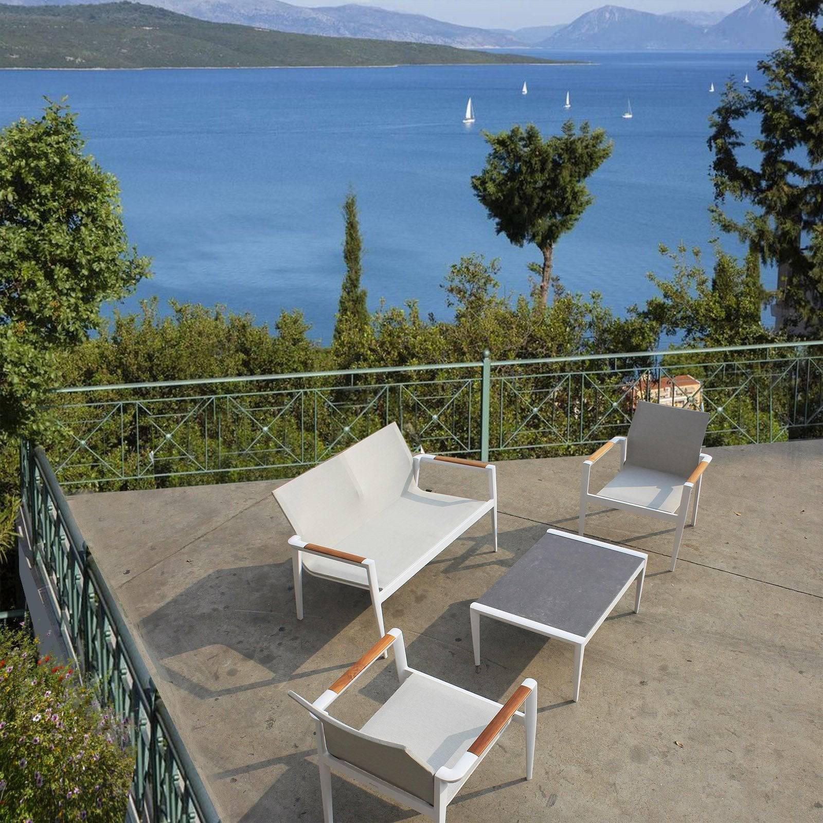 Phoenix Outdoor Sofa Set 2+1+1+1 Phoenix-S - Outdoor Furniture Sets - ebarza Furniture UAE | Shop Modern Furniture in Abu Dhabi & Dubai - مفروشات ايبازرا في الامارات | تسوق اثاث عصري وديكورات مميزة في دبي وابوظبي