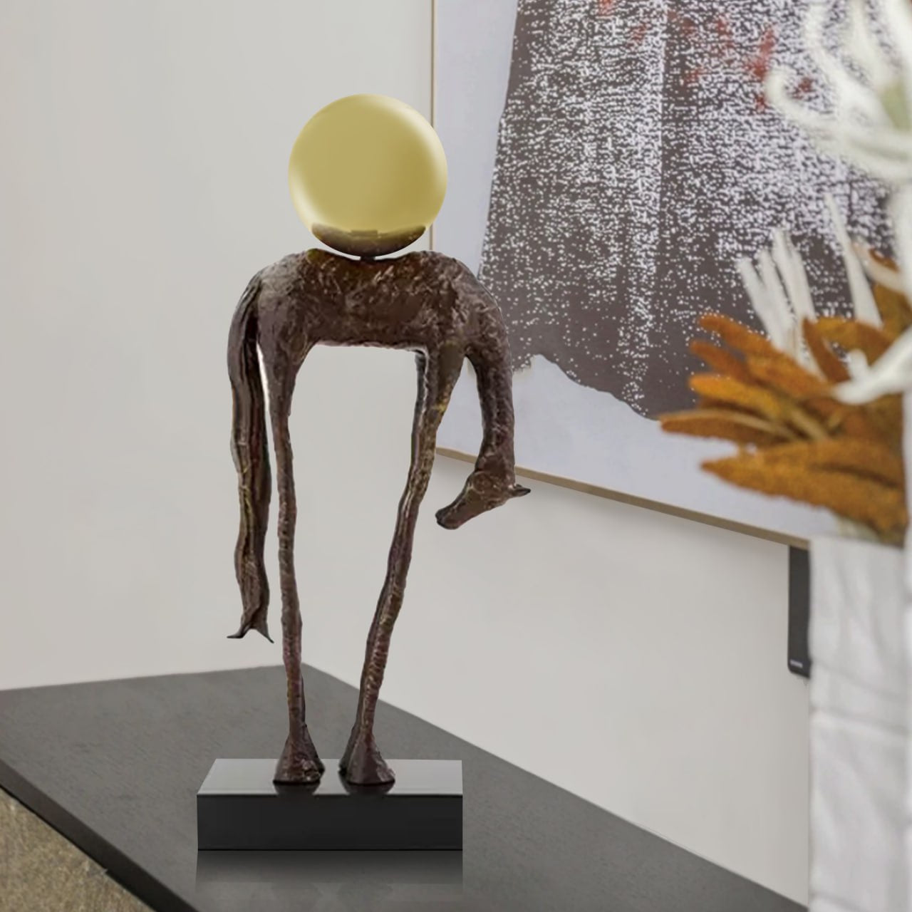 TIN-ALLOY HORSE FIGURINE H1868 -  Home Decor Figurines - ebarza Furniture UAE | Shop Modern Furniture in Abu Dhabi & Dubai - مفروشات ايبازرا في الامارات | تسوق اثاث عصري وديكورات مميزة في دبي وابوظبي