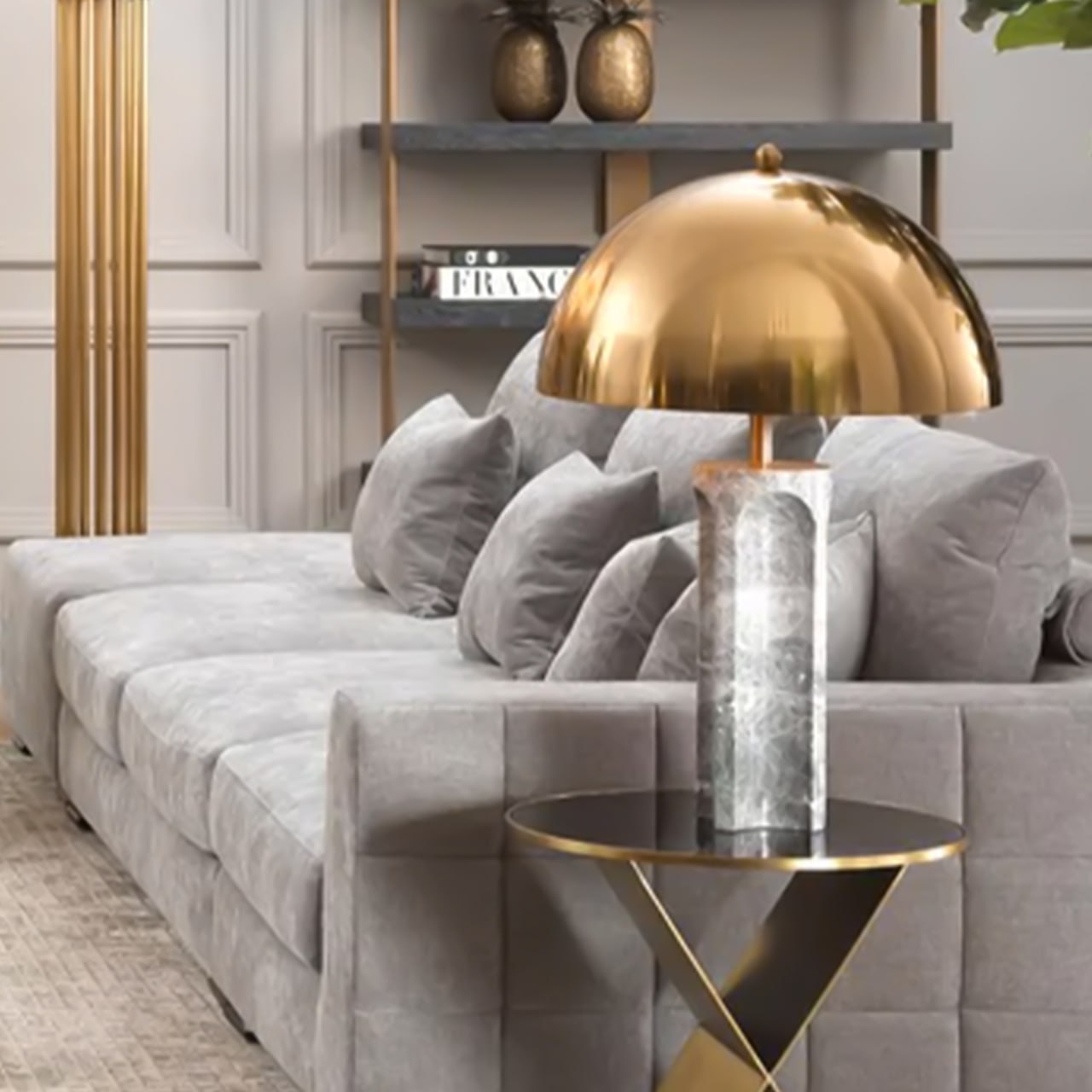 Metal Marble Table Lamp CY-LTD-1018 - Desk\table Lamps - ebarza Furniture UAE | Shop Modern Furniture in Abu Dhabi & Dubai - مفروشات ايبازرا في الامارات | تسوق اثاث عصري وديكورات مميزة في دبي وابوظبي