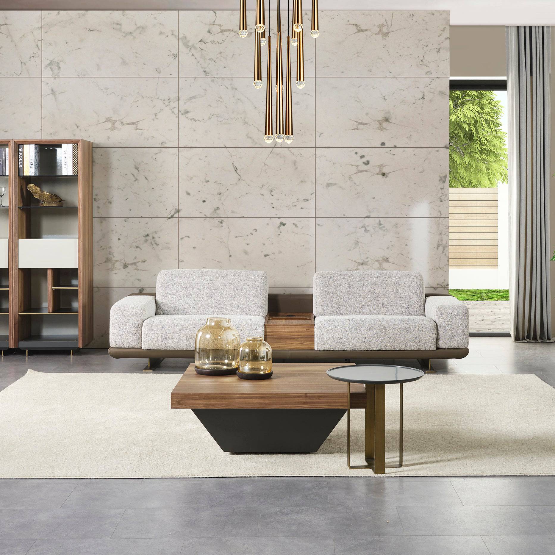 Display Item - Pietra Kristal Round Side Table Krstl-St Nakheel -  DISPLAY ITEM - ebarza Furniture UAE | Shop Modern Furniture in Abu Dhabi & Dubai - مفروشات ايبازرا في الامارات | تسوق اثاث عصري وديكورات مميزة في دبي وابوظبي