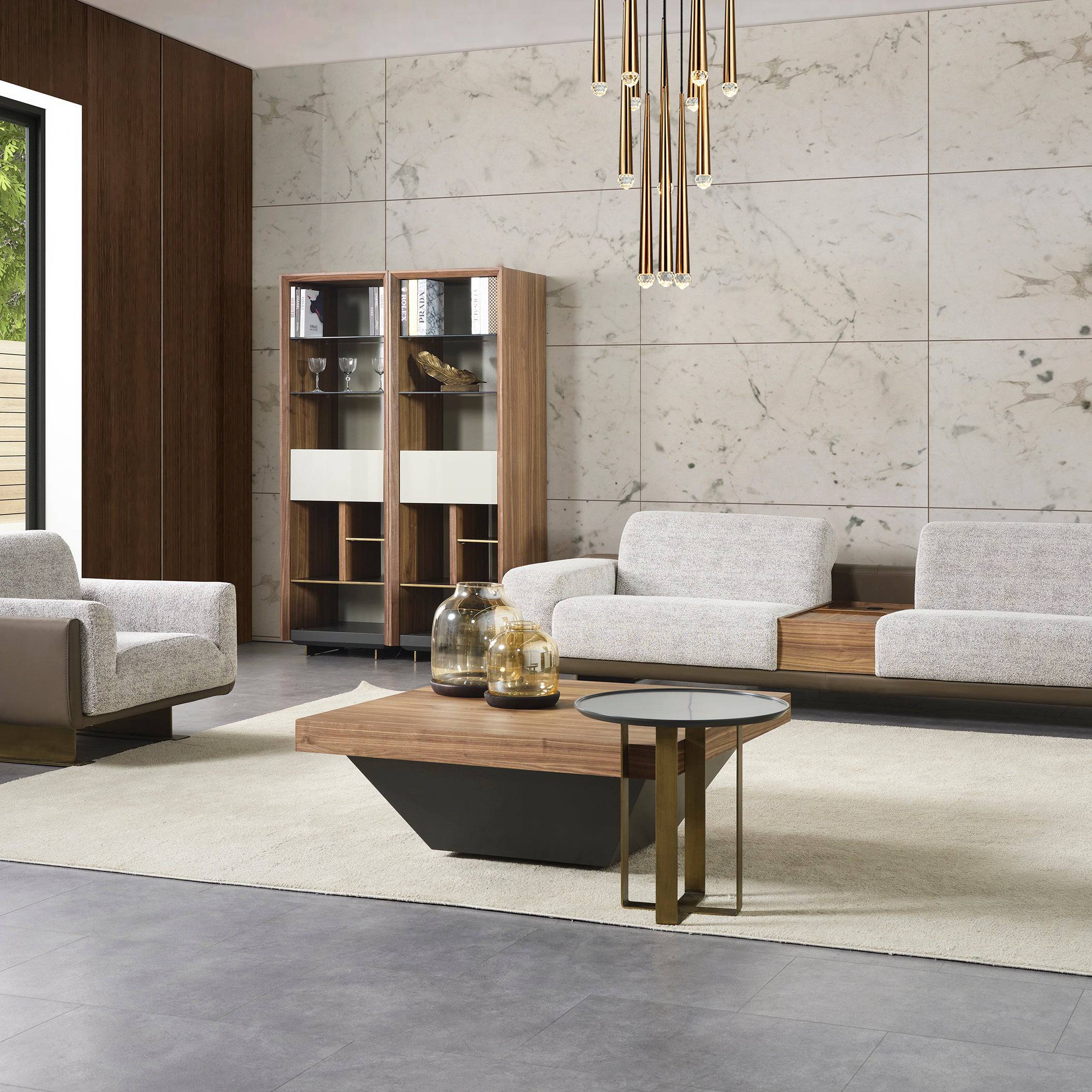 Display Item - Pietra Kristal Round Side Table Krstl-St Nakheel -  DISPLAY ITEM - ebarza Furniture UAE | Shop Modern Furniture in Abu Dhabi & Dubai - مفروشات ايبازرا في الامارات | تسوق اثاث عصري وديكورات مميزة في دبي وابوظبي