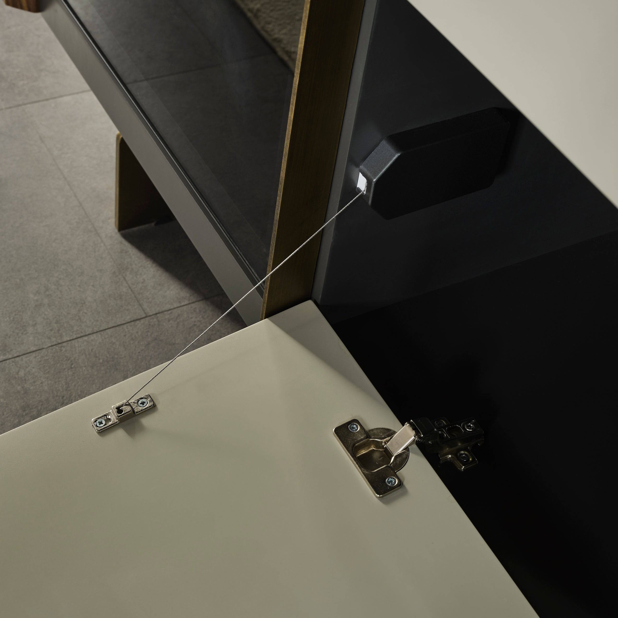 Pietra Kristal Sideboard And Mirror Krstl-Sbcnsl -  Sideboards - ebarza Furniture UAE | Shop Modern Furniture in Abu Dhabi & Dubai - مفروشات ايبازرا في الامارات | تسوق اثاث عصري وديكورات مميزة في دبي وابوظبي