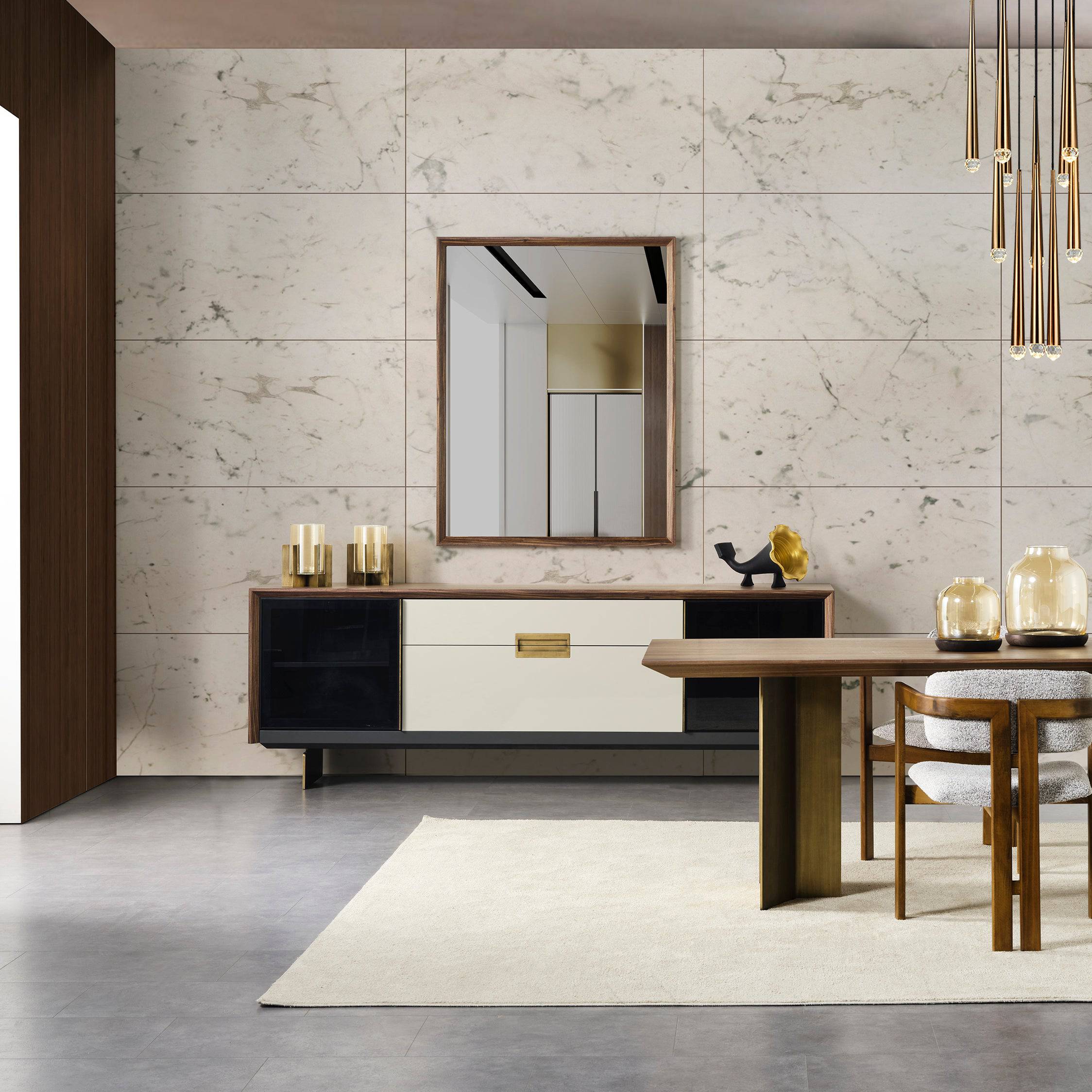 Pietra Kristal Sideboard And Mirror Krstl-Sbcnsl -  Sideboards - ebarza Furniture UAE | Shop Modern Furniture in Abu Dhabi & Dubai - مفروشات ايبازرا في الامارات | تسوق اثاث عصري وديكورات مميزة في دبي وابوظبي