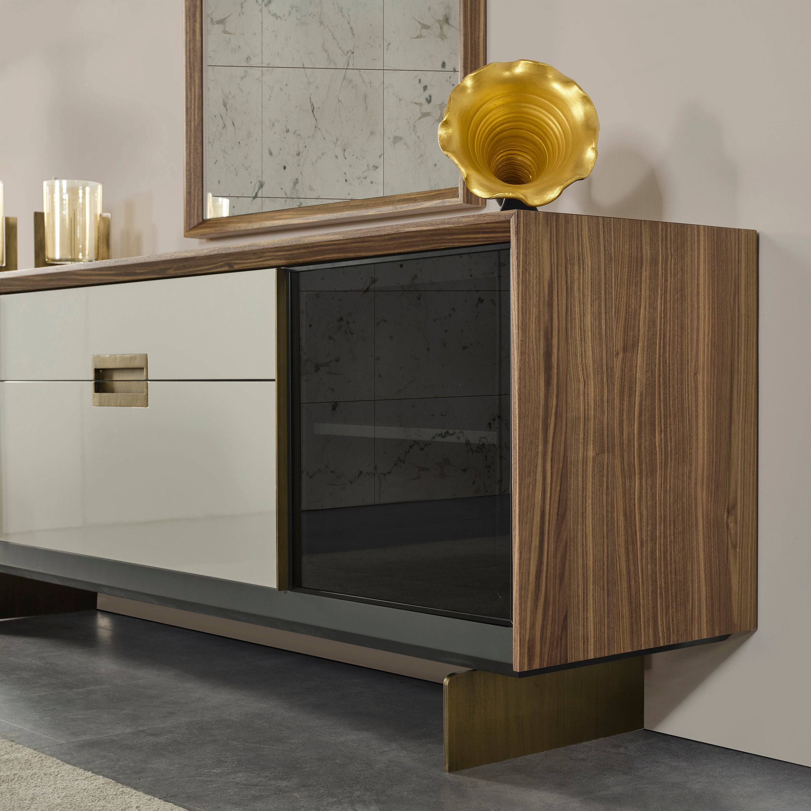 Pietra Kristal Sideboard And Mirror Krstl-Sbcnsl -  Sideboards - ebarza Furniture UAE | Shop Modern Furniture in Abu Dhabi & Dubai - مفروشات ايبازرا في الامارات | تسوق اثاث عصري وديكورات مميزة في دبي وابوظبي