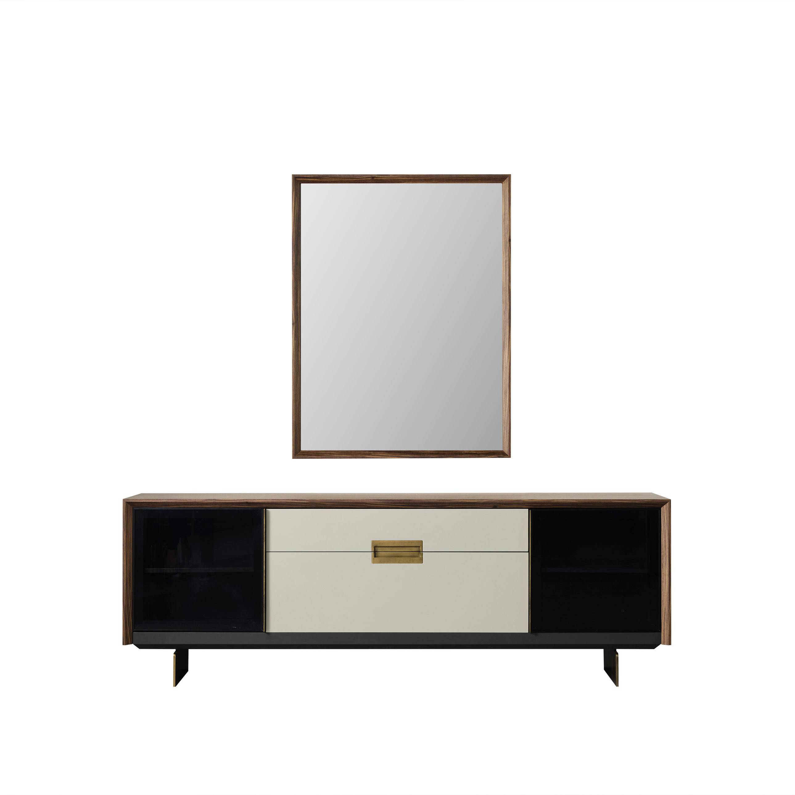 Pietra Kristal Sideboard And Mirror Krstl-Sbcnsl -  Sideboards - ebarza Furniture UAE | Shop Modern Furniture in Abu Dhabi & Dubai - مفروشات ايبازرا في الامارات | تسوق اثاث عصري وديكورات مميزة في دبي وابوظبي