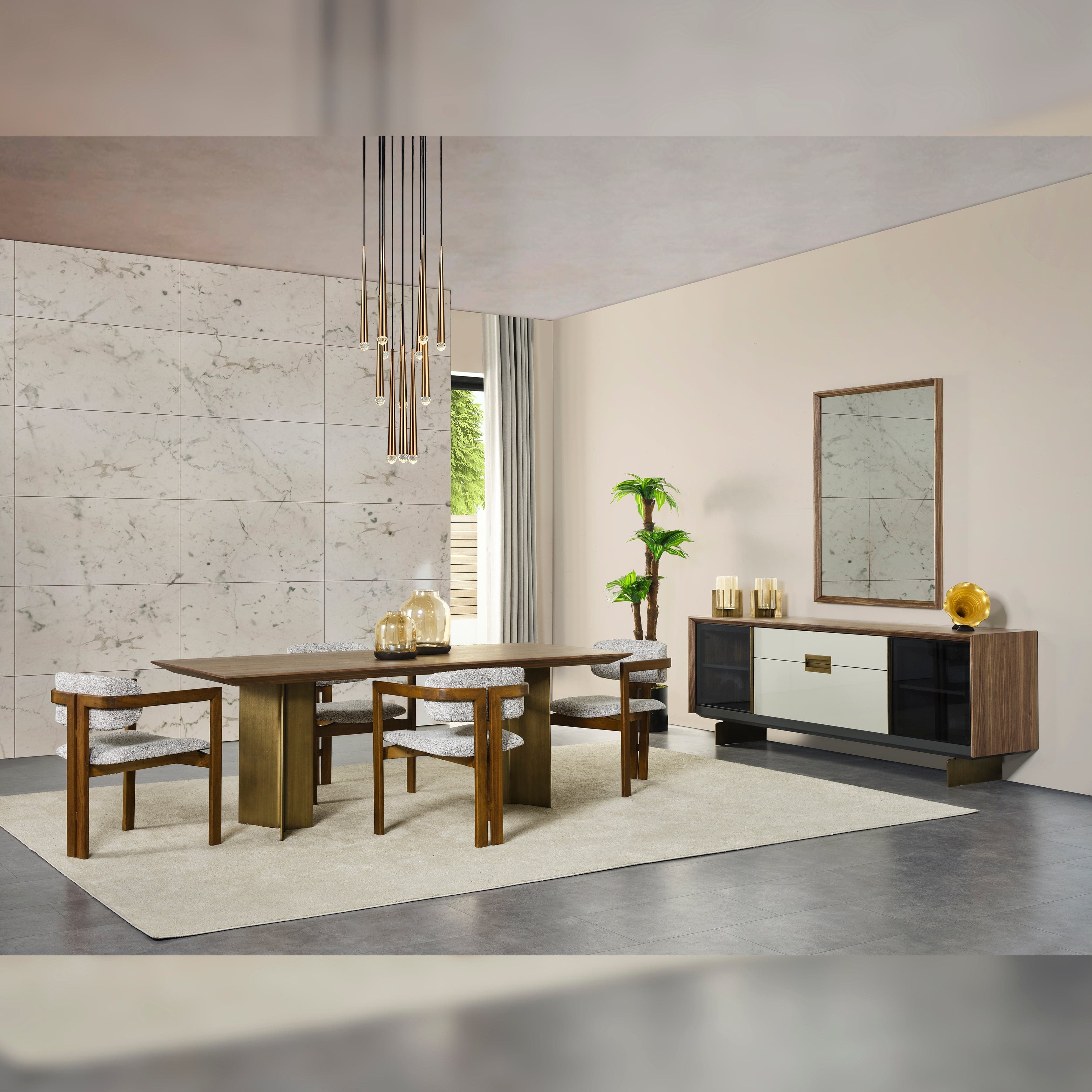 Pietra Kristal Sideboard And Mirror Krstl-Sbcnsl -  Sideboards - ebarza Furniture UAE | Shop Modern Furniture in Abu Dhabi & Dubai - مفروشات ايبازرا في الامارات | تسوق اثاث عصري وديكورات مميزة في دبي وابوظبي